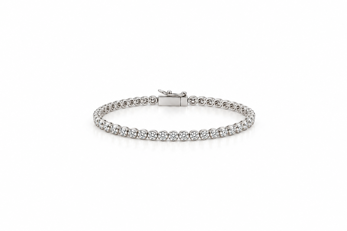 5ct. 3mm Moissanite Bezel Tennis Bracelet | Vera