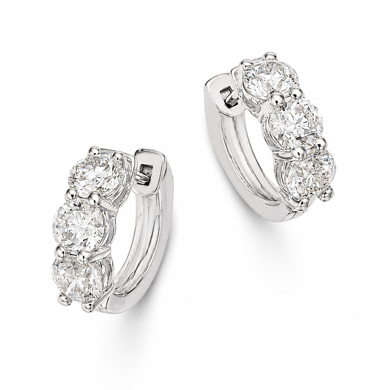 2ct. Lab Diamond Huggie Earrings | Nora