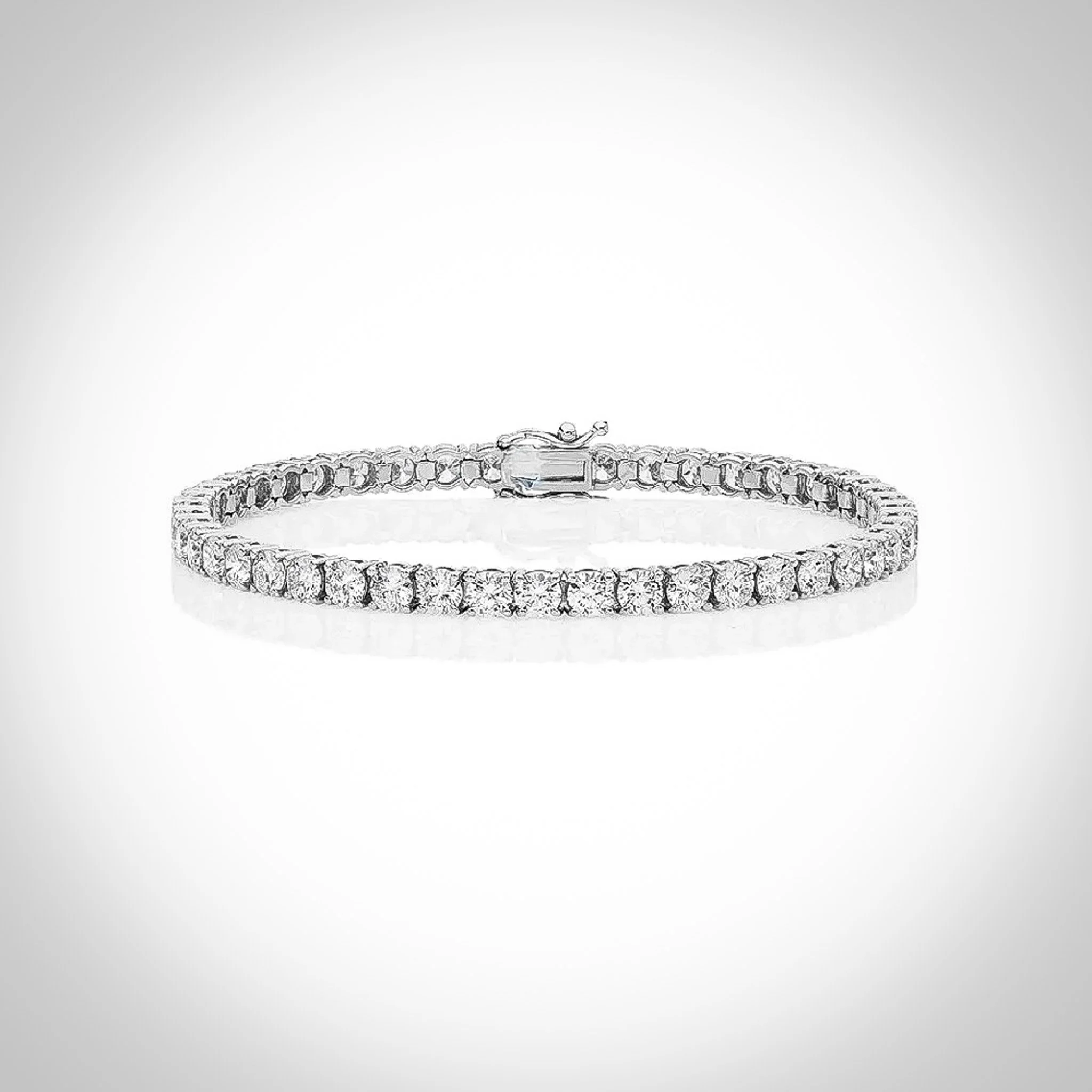 17ct. 18K White Gold Vermeil – 5mm Moissanite Tennis Bracelet | Tilly