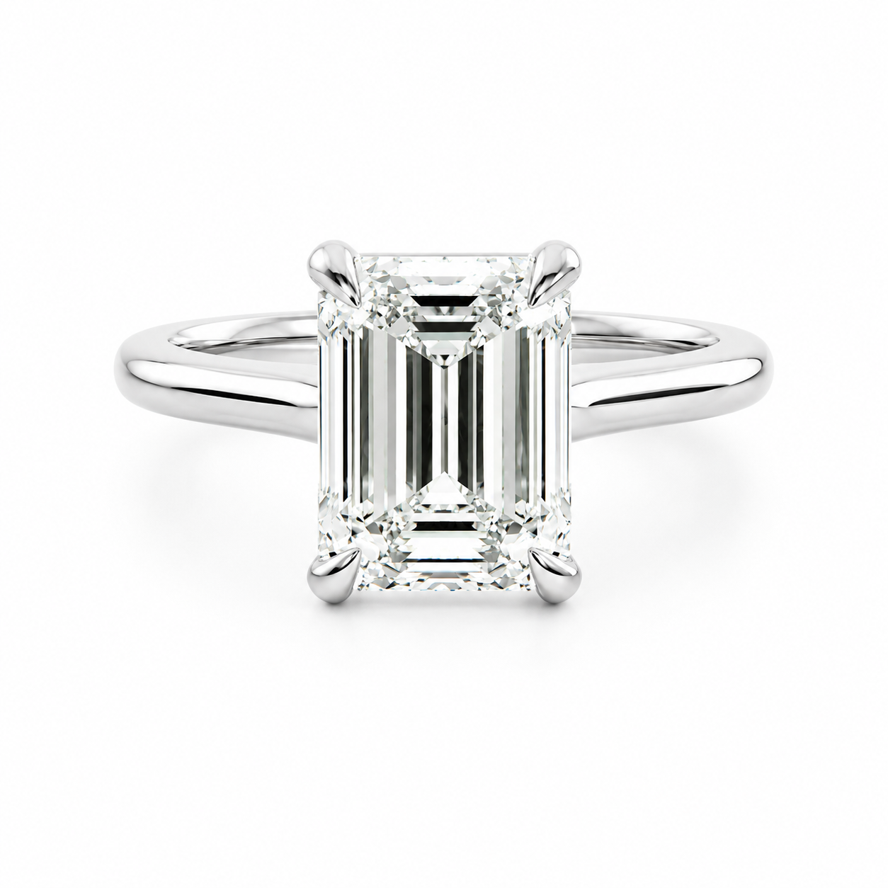 Emerald-Cut Lab Diamond Solitaire Engagement Ring | Alexa