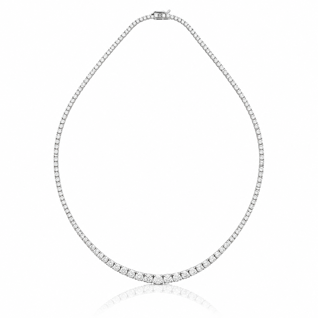 16ct. Graduated Moissanite Tennis Necklace | Alessia