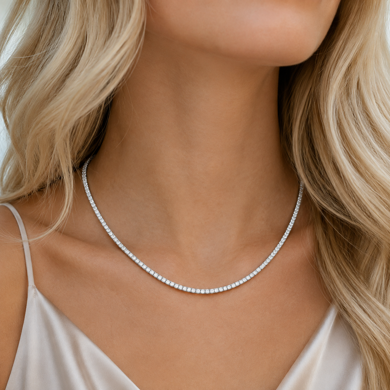 7ct. Lab Diamond Tennis Necklace | Tammy