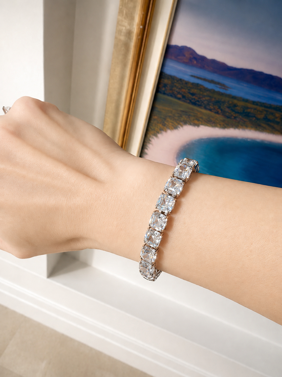 42ct. Princess-Cut Moissanite Tennis Bracelet | Mia