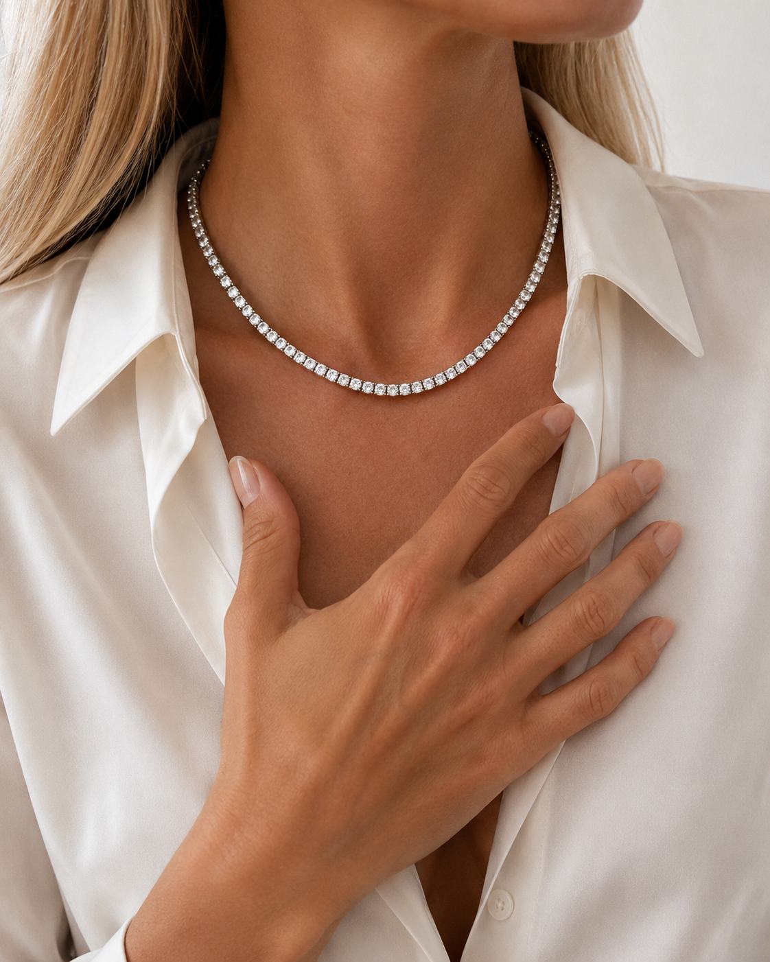 33ct. Lab Diamond Tennis Necklace | Penelope