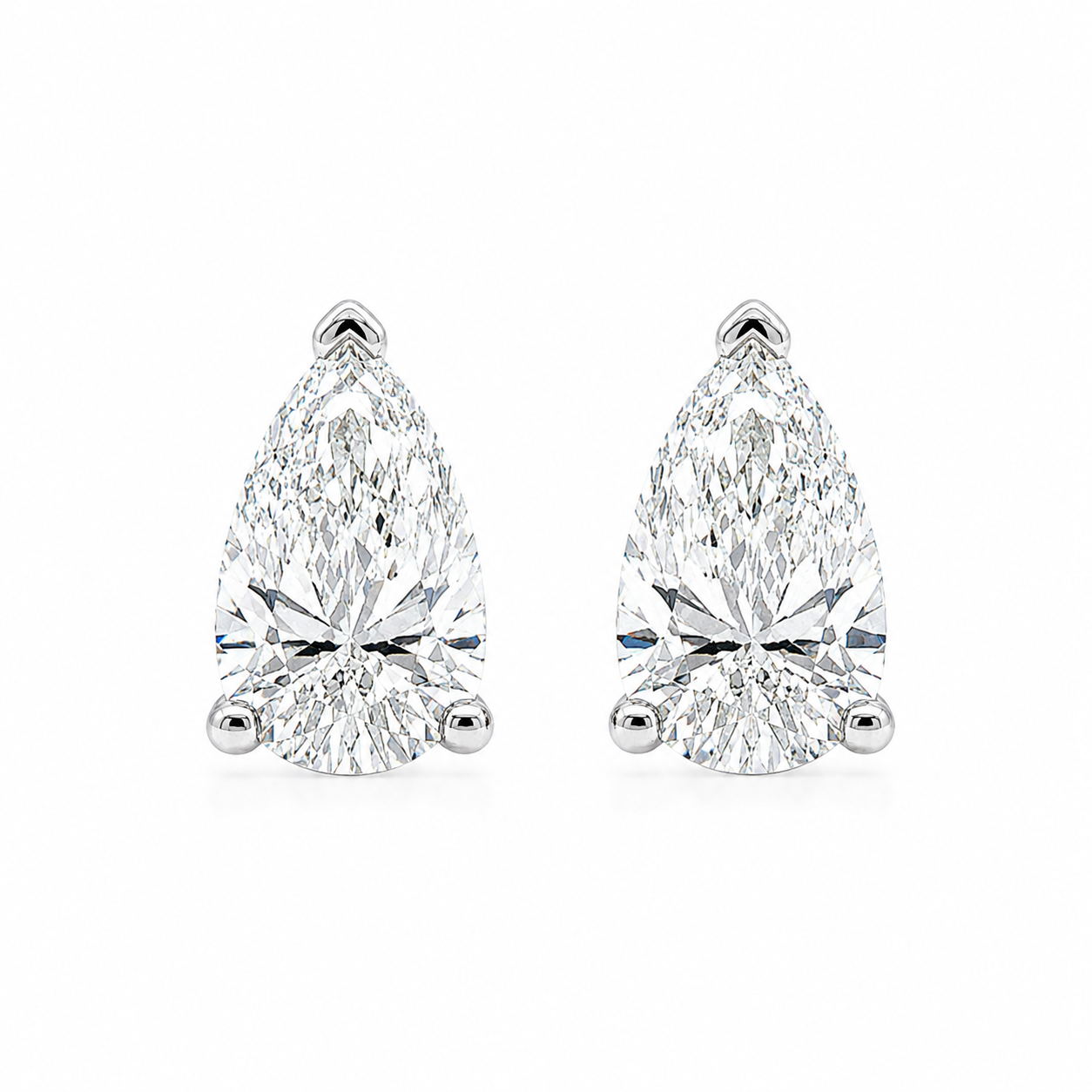 Pear-Cut Lab Diamond Stud Earrings | Molly