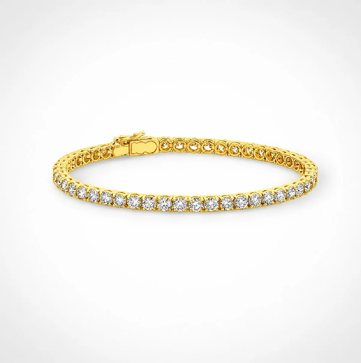 5ct. Lab Diamond Yellow Gold Tennis Bracelet | Lee