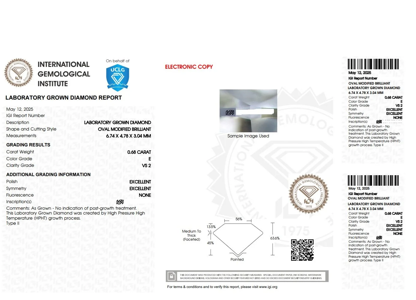 IGI Certificate
