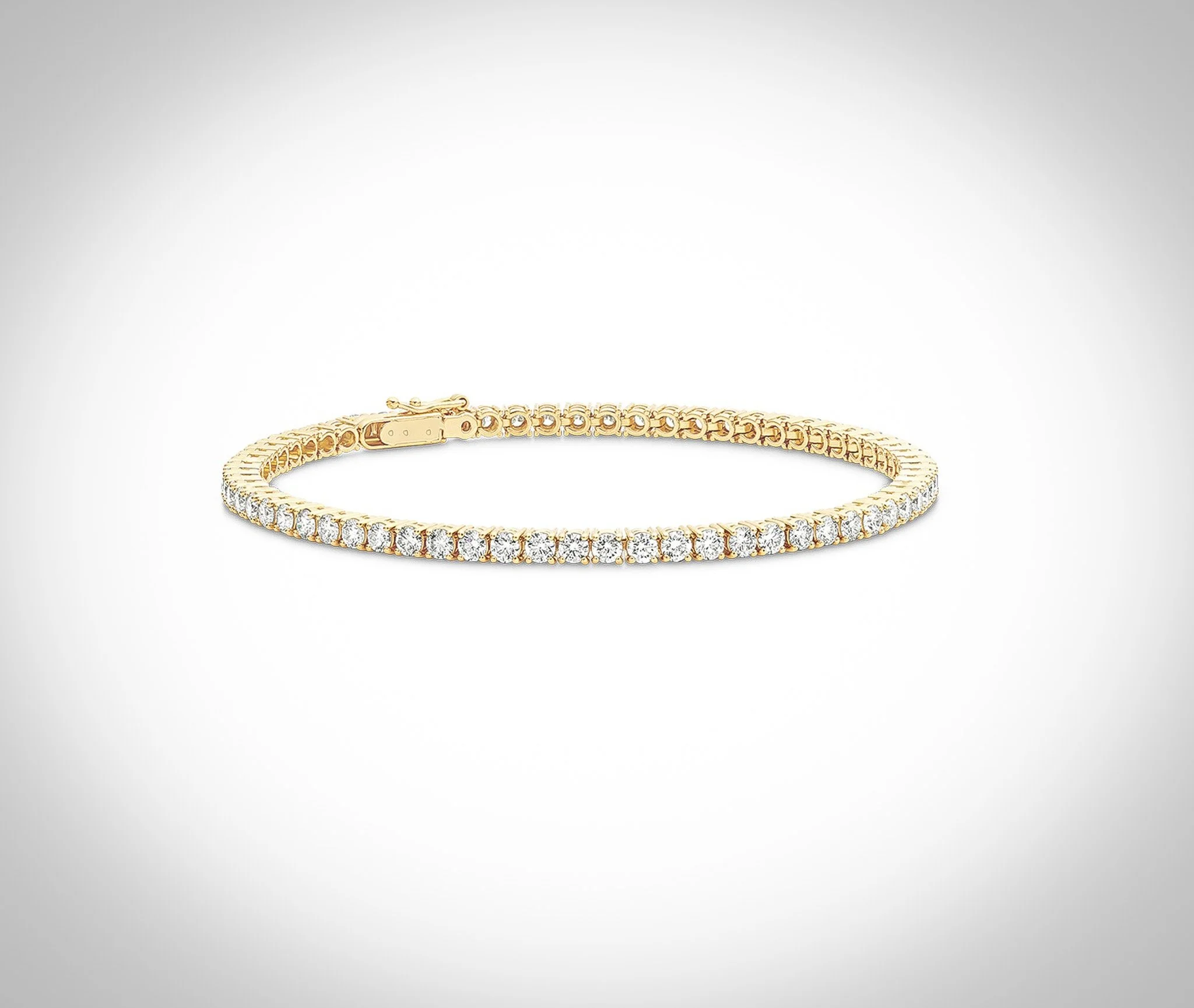 6.5ct. Lab Diamond Yellow Gold Tennis Bracelet | Rose