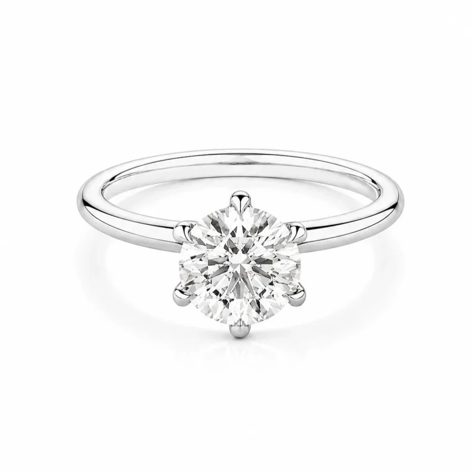Ready to Ship - 3ct Platinum Round Brilliant Solitaire Engagement Ring | Tiff