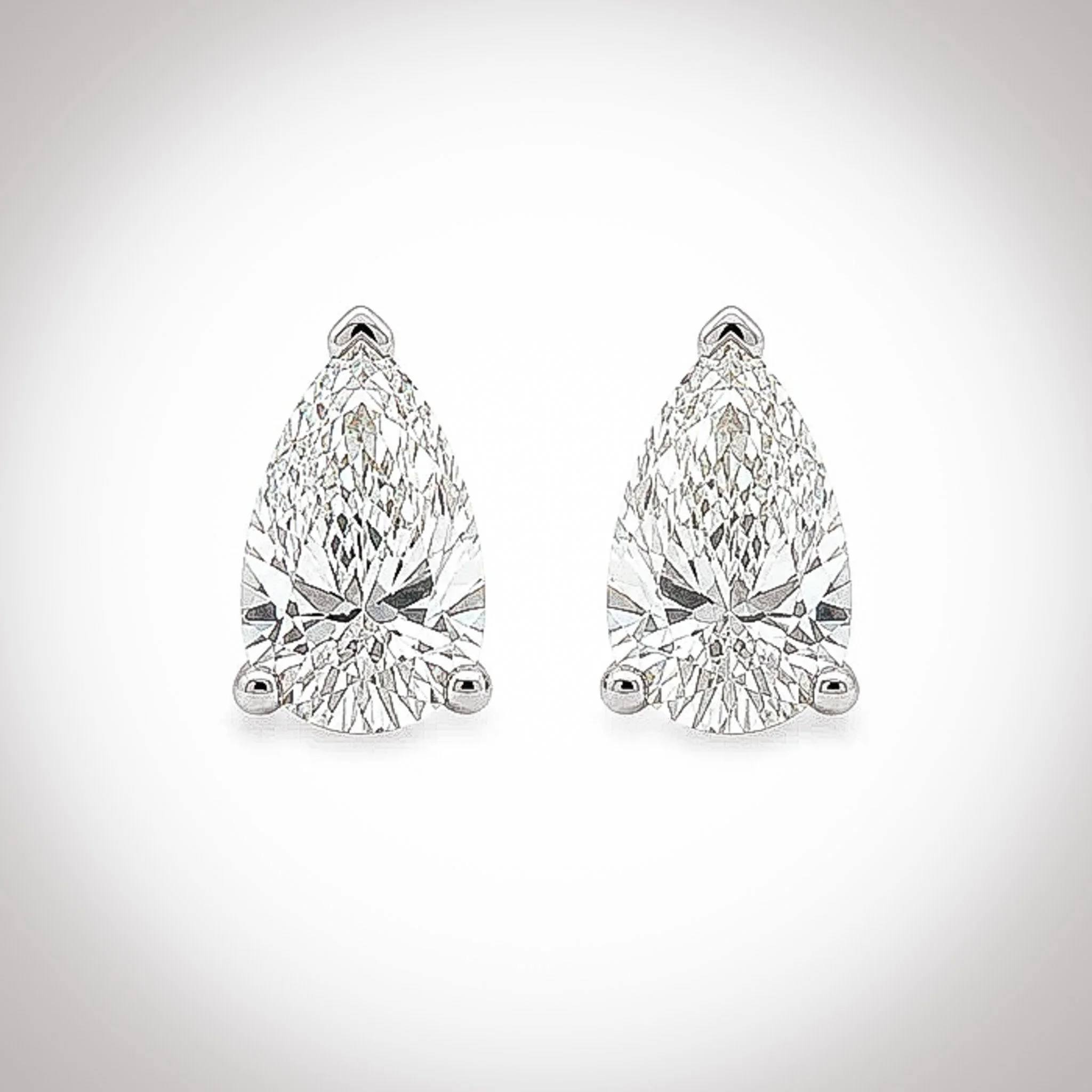 Pear-Cut Lab Diamond Stud Earrings | Molly