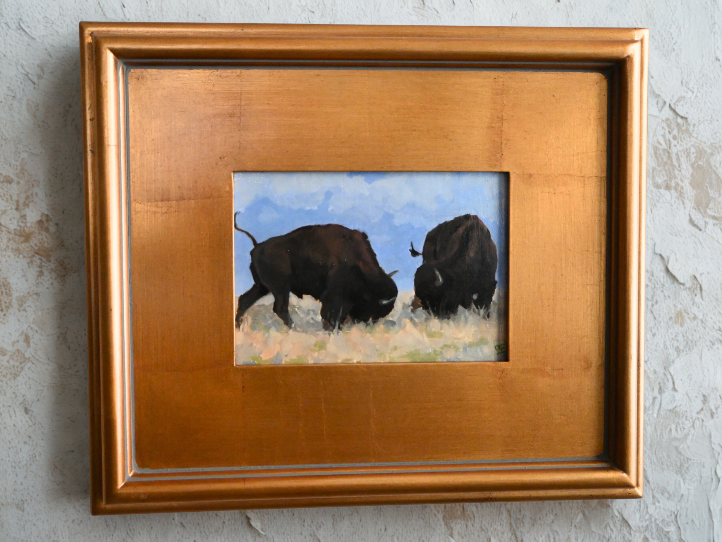 The Long Fight Original Oil Painting