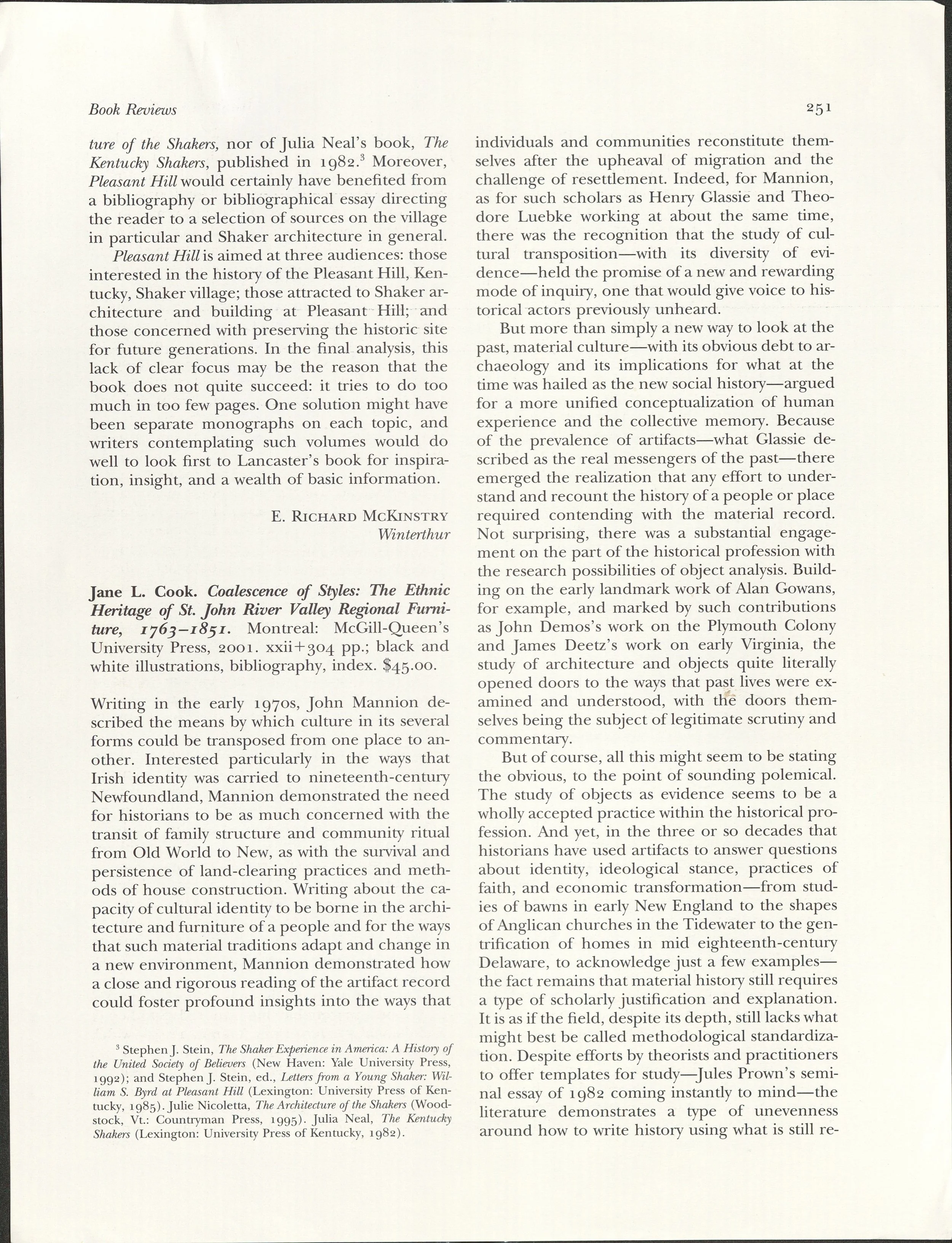 Coalescence of Styles review