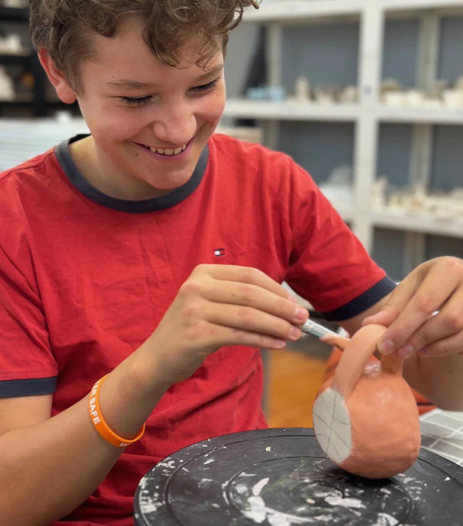 Bisque painting — Capybara clay & art studio