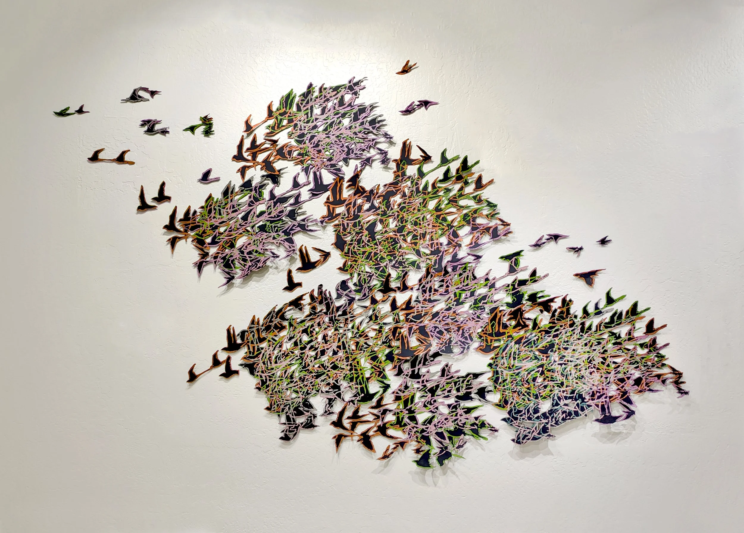 PASSENGER PIGEON MIGRATION | 2026 | Screen print, stencils