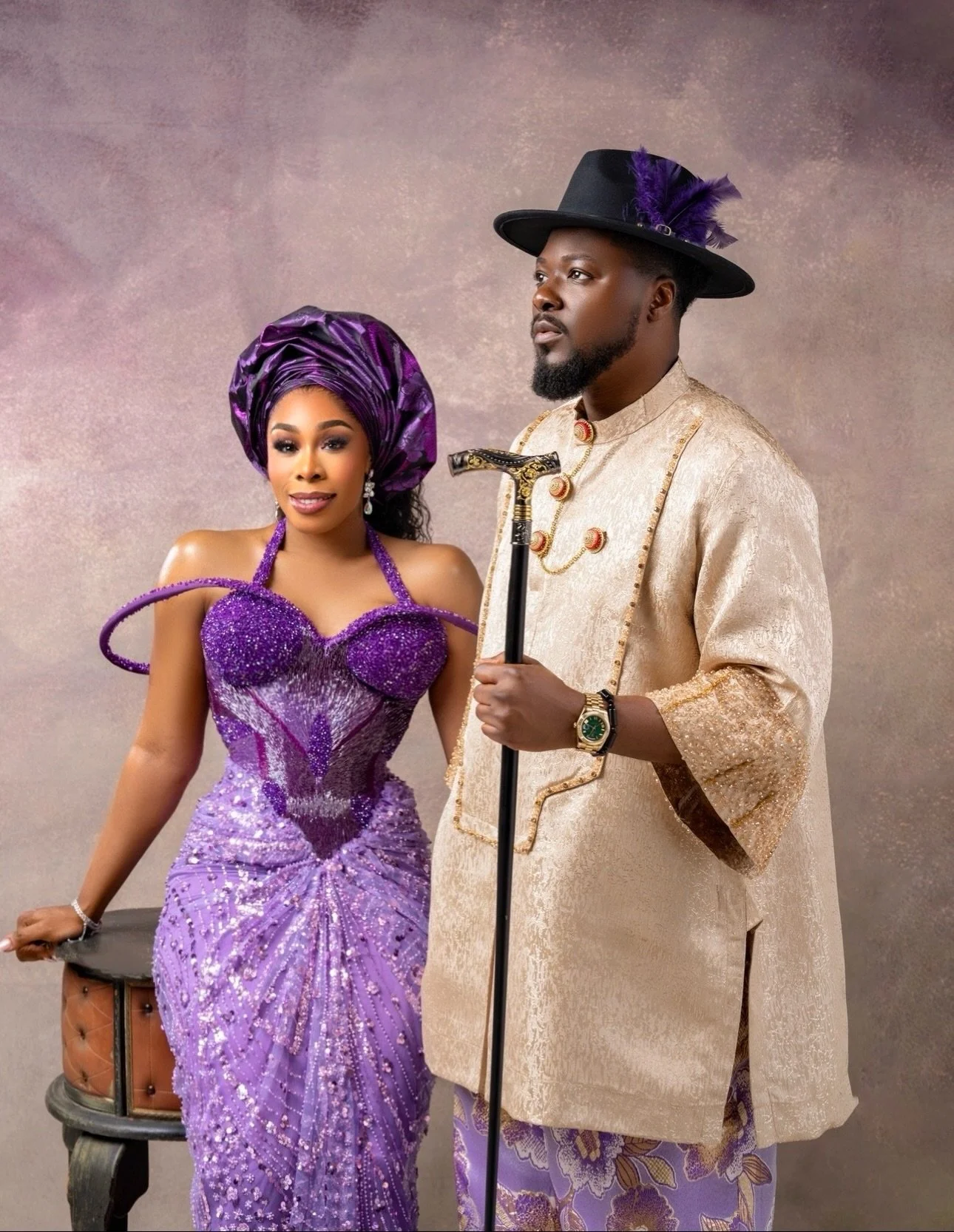 The perfect blend of love, tradition and style💜

Photography: @studio55bymich 
Couple: @iamtiem @belladarl 
Groom Outfit: @yungkobzclothing 

#engagementshoot #engagement💍 #houstonphotographer #blacklove #nigerianweddingsinamerica