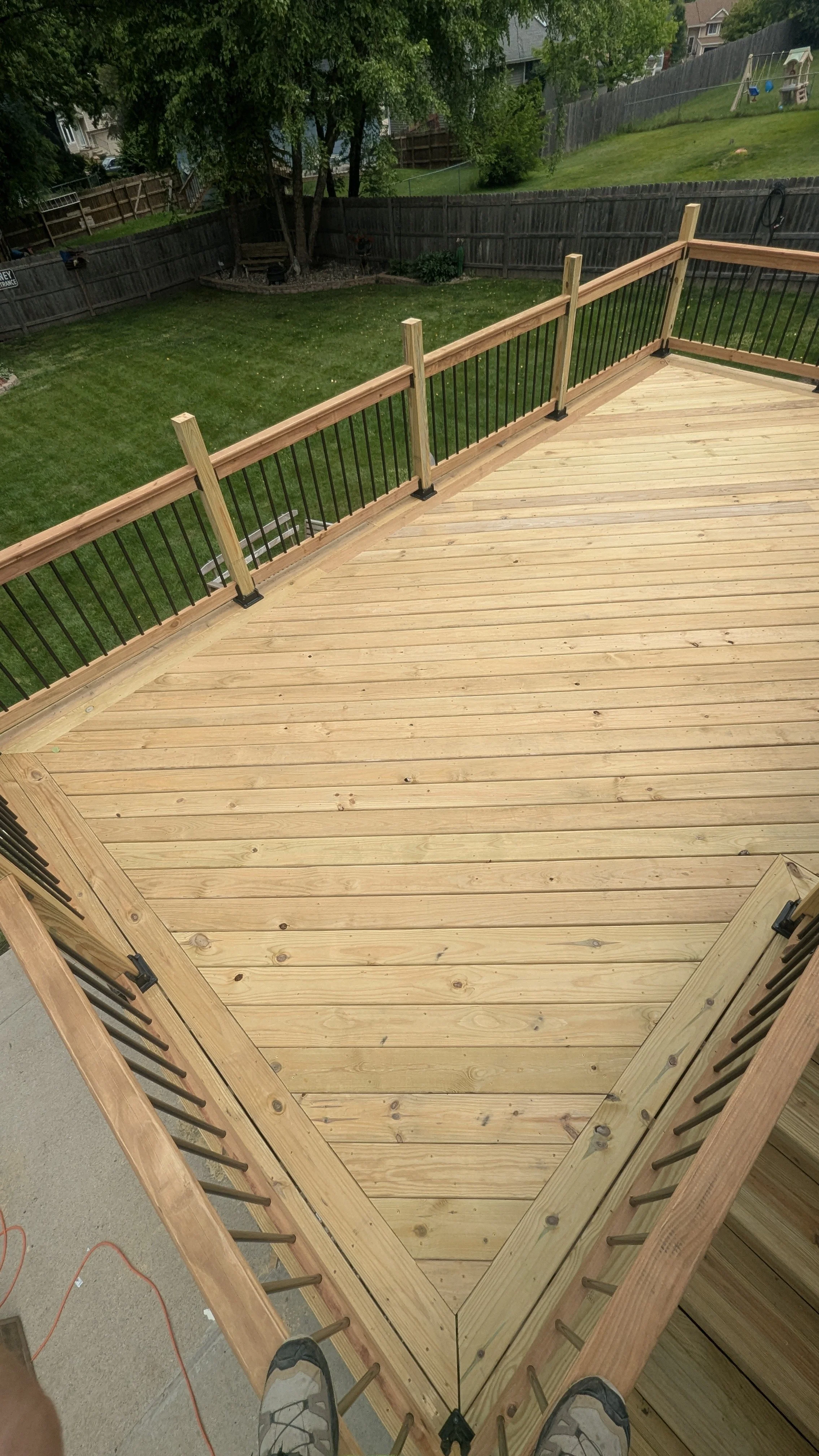Elevated Deck and Handrail