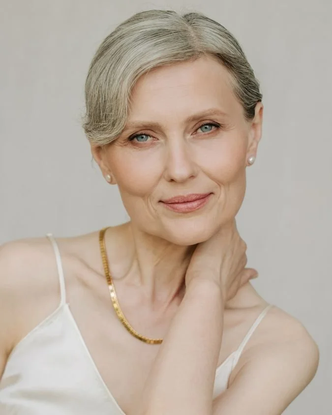 Older woman who had a facelift and necklift in bristol