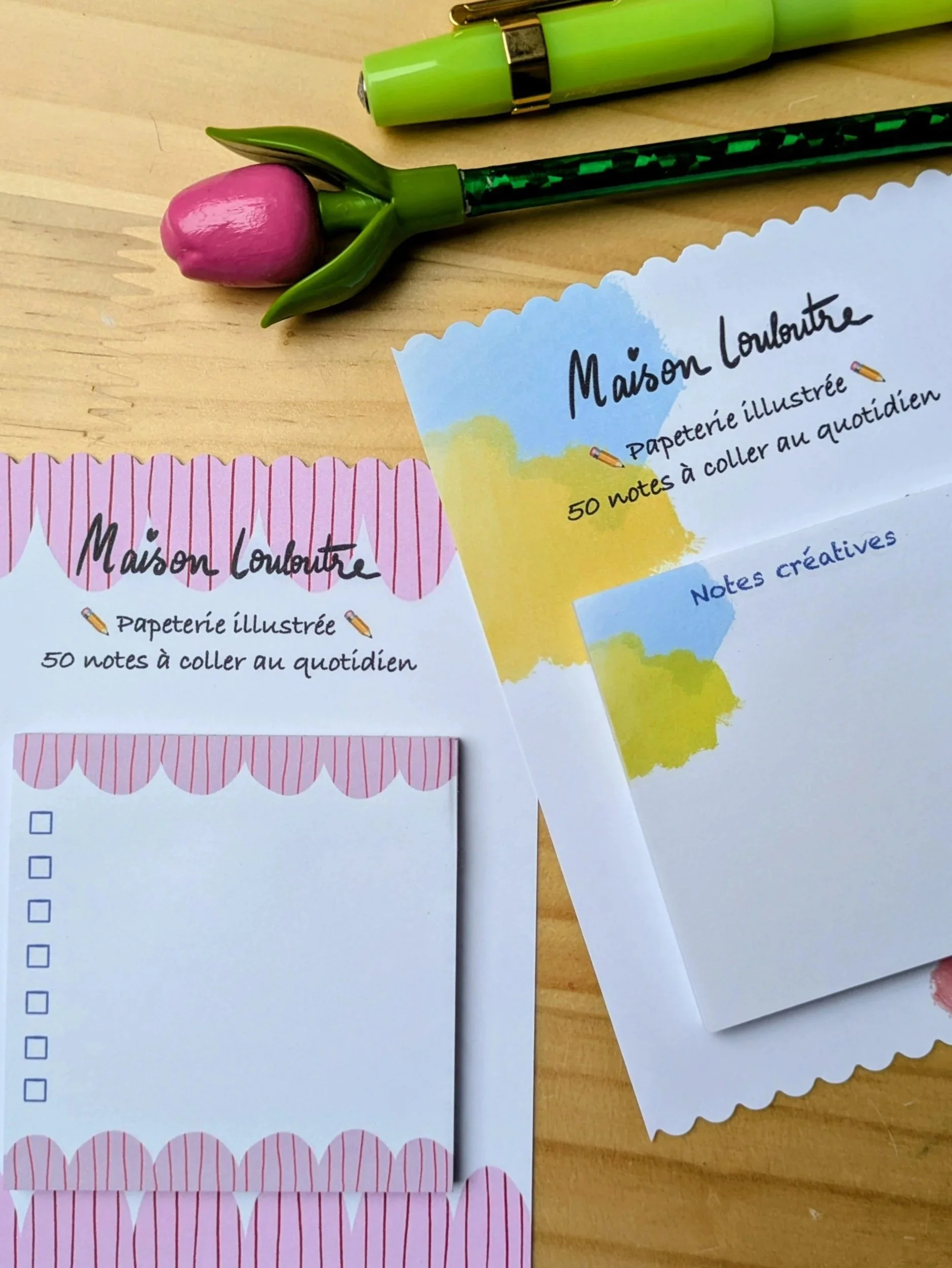 Bloc-notes adhésif illustré