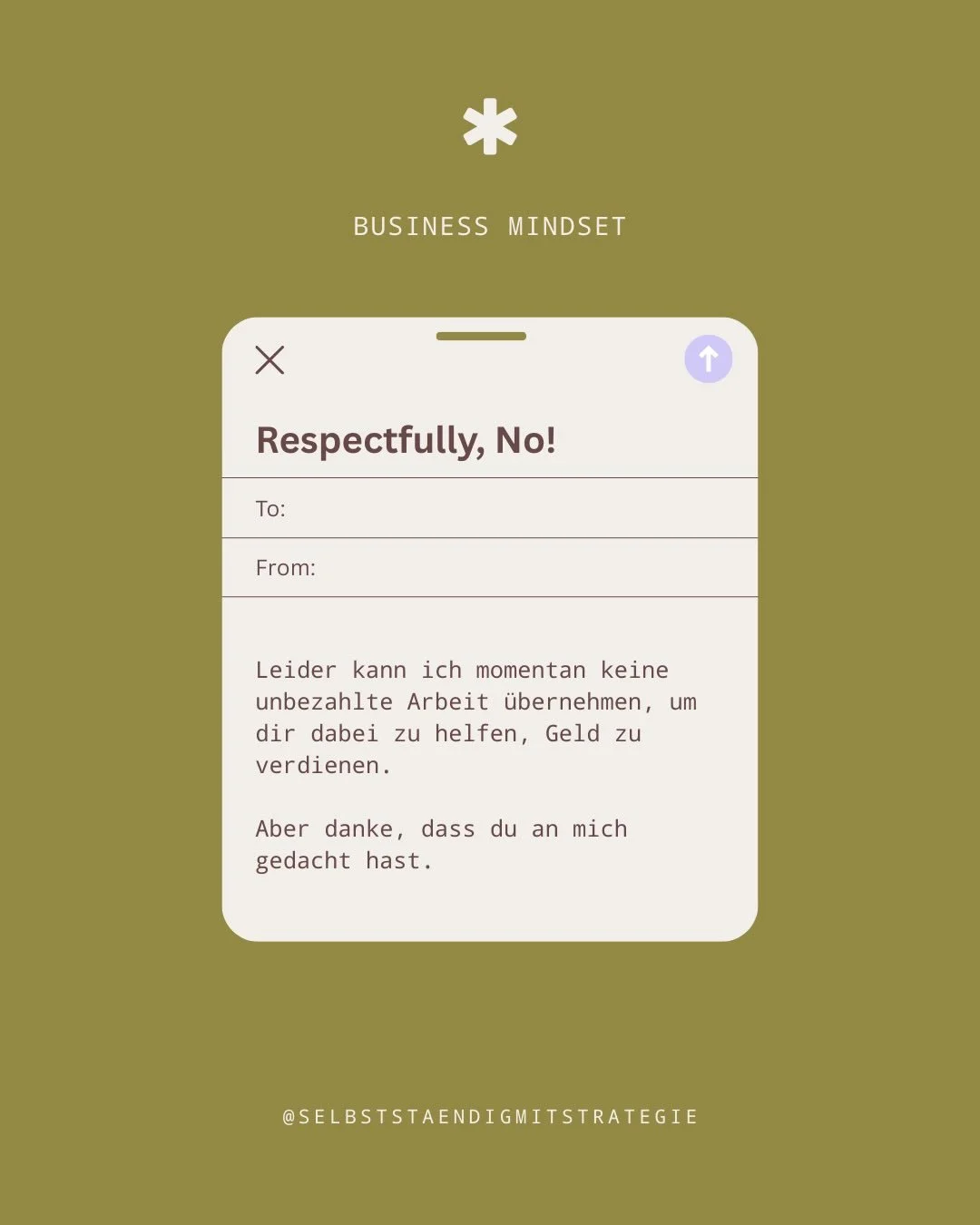 Respektvoll, aber ganz klar: Nein. 🙃

Nur weil wir kreativ arbeiten, hei&szlig;t das nicht, dass unsere Arbeit ein Hobby ist, das man &bdquo;mal schnell&ldquo; anzapft.

Meine Tools kosten Geld. Meine Ausbildung kostet Geld. Meine Zeit ist begrenzt.