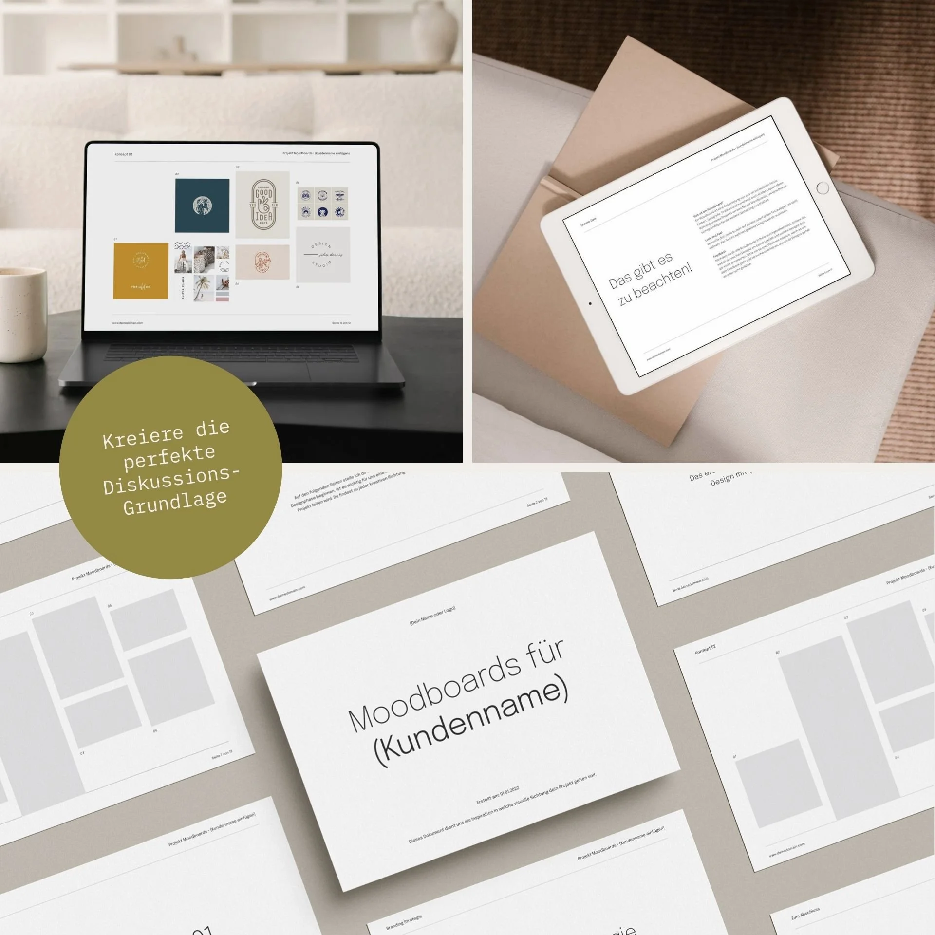 Design Moodboard Vorlage