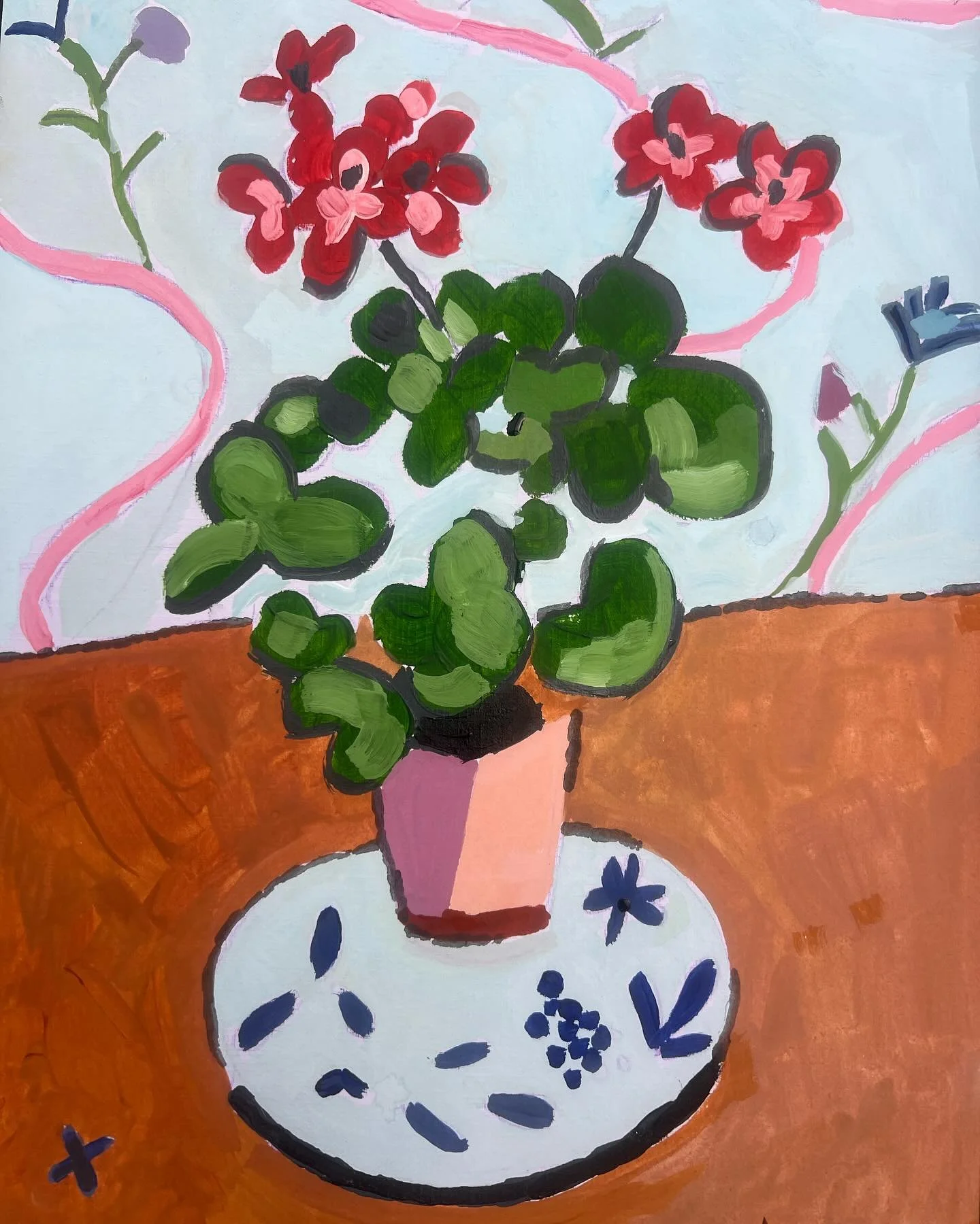 Master study, Matisse, Geranium, 1915 
Day 1/30
Gouache on paper
#mastersketch25