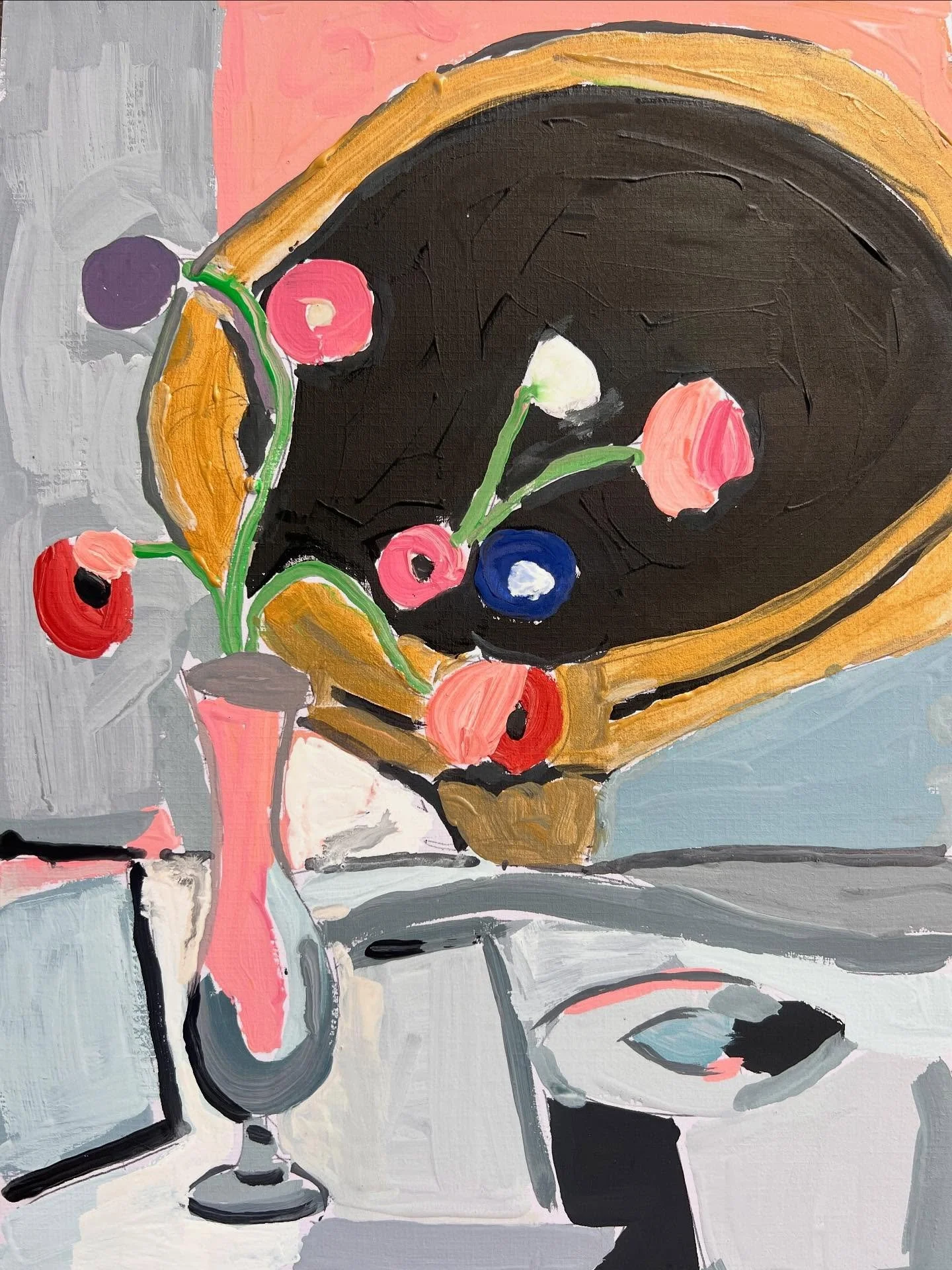 Master Study, Day 7, An&eacute;mones au miroir noir, Henri Matisse.
#mastersketch25