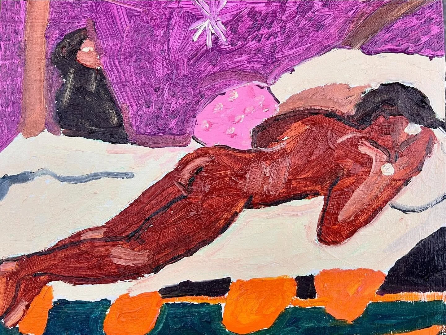 Master sketch Day 10, Spirit of the Dead Watching (Manao tupapau), 1892, Paul Gauguin #mastersketch25