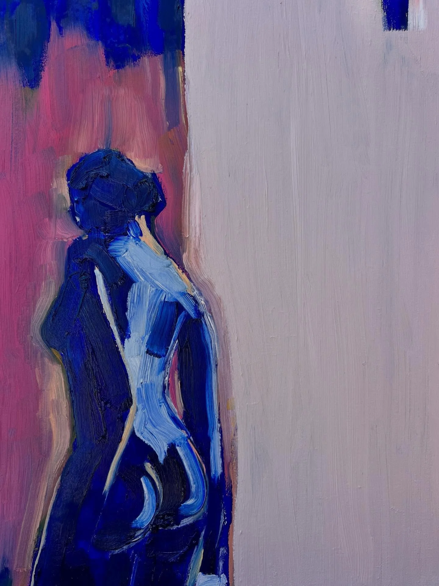 Blue Lady, 30cm x 40cm, oil on canvas, available on my website 💙