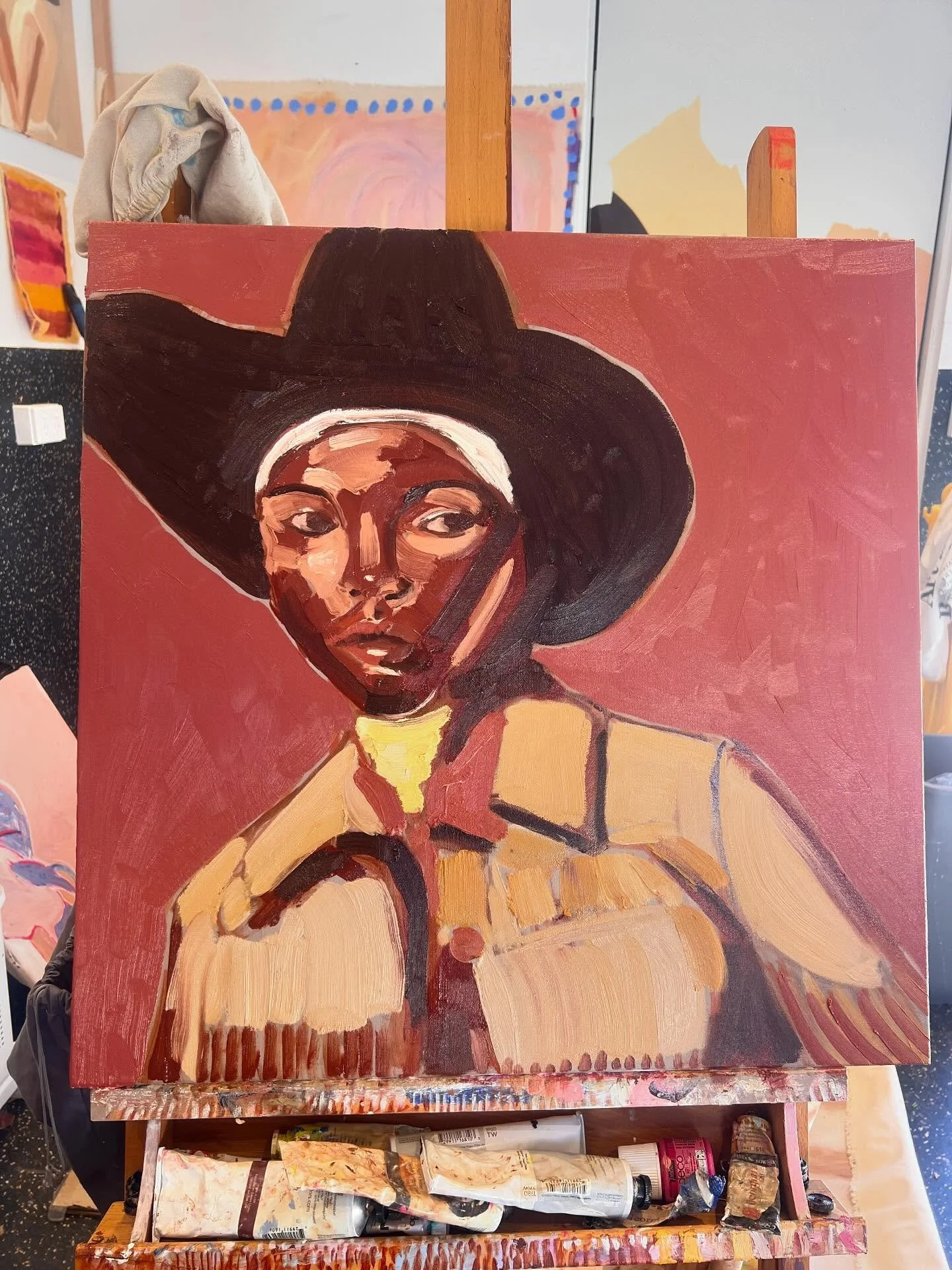 Studio time this week #oilpainting #portrait #art #surfers 

This is my second last week in my studio and artist in residence @gcartsandculture. I am trying to push myself as much as I can going into the last week!! 

I have a couple of special piece