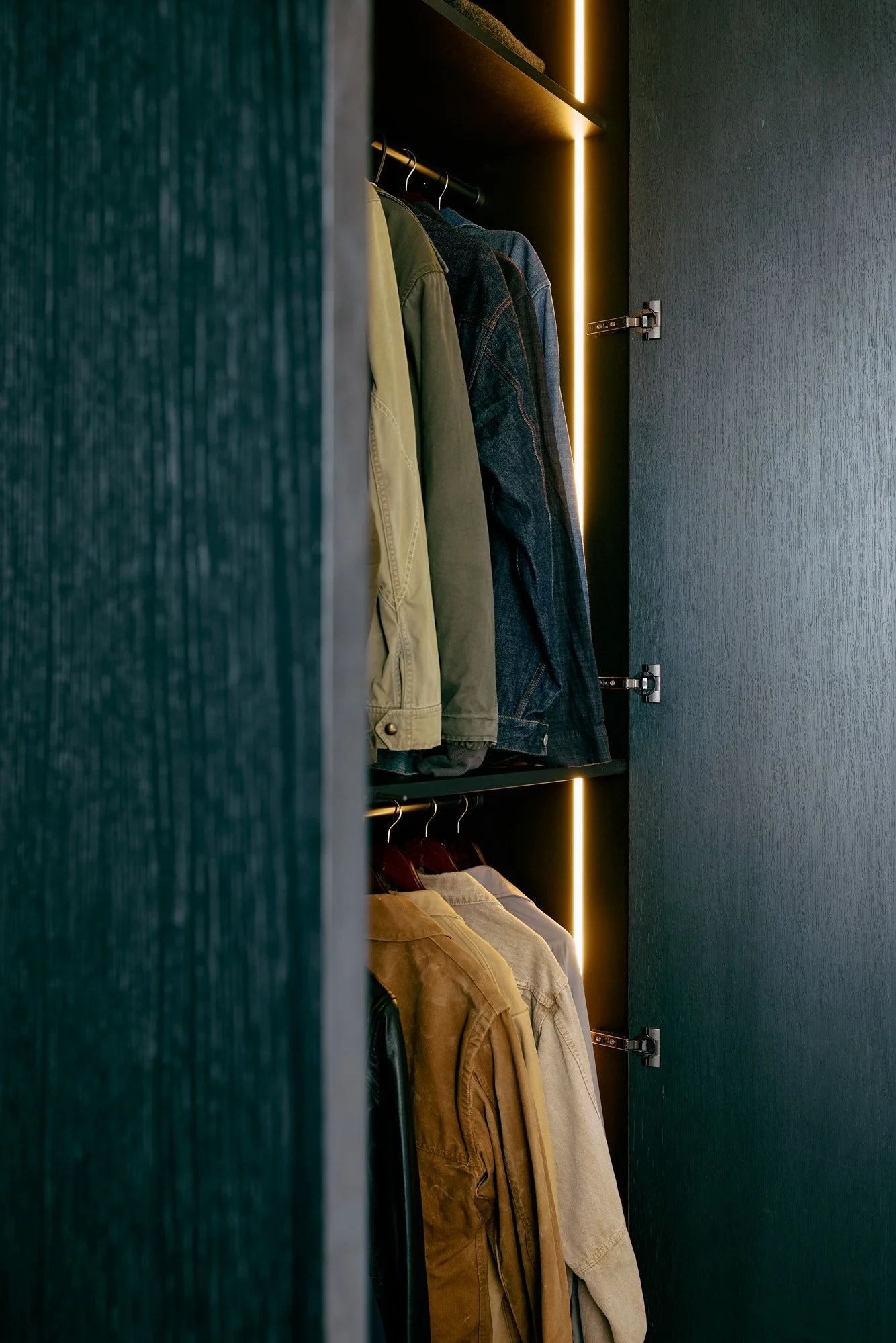Bespoke wardrobe with integrated lighting | Boyes Design | Nottingham