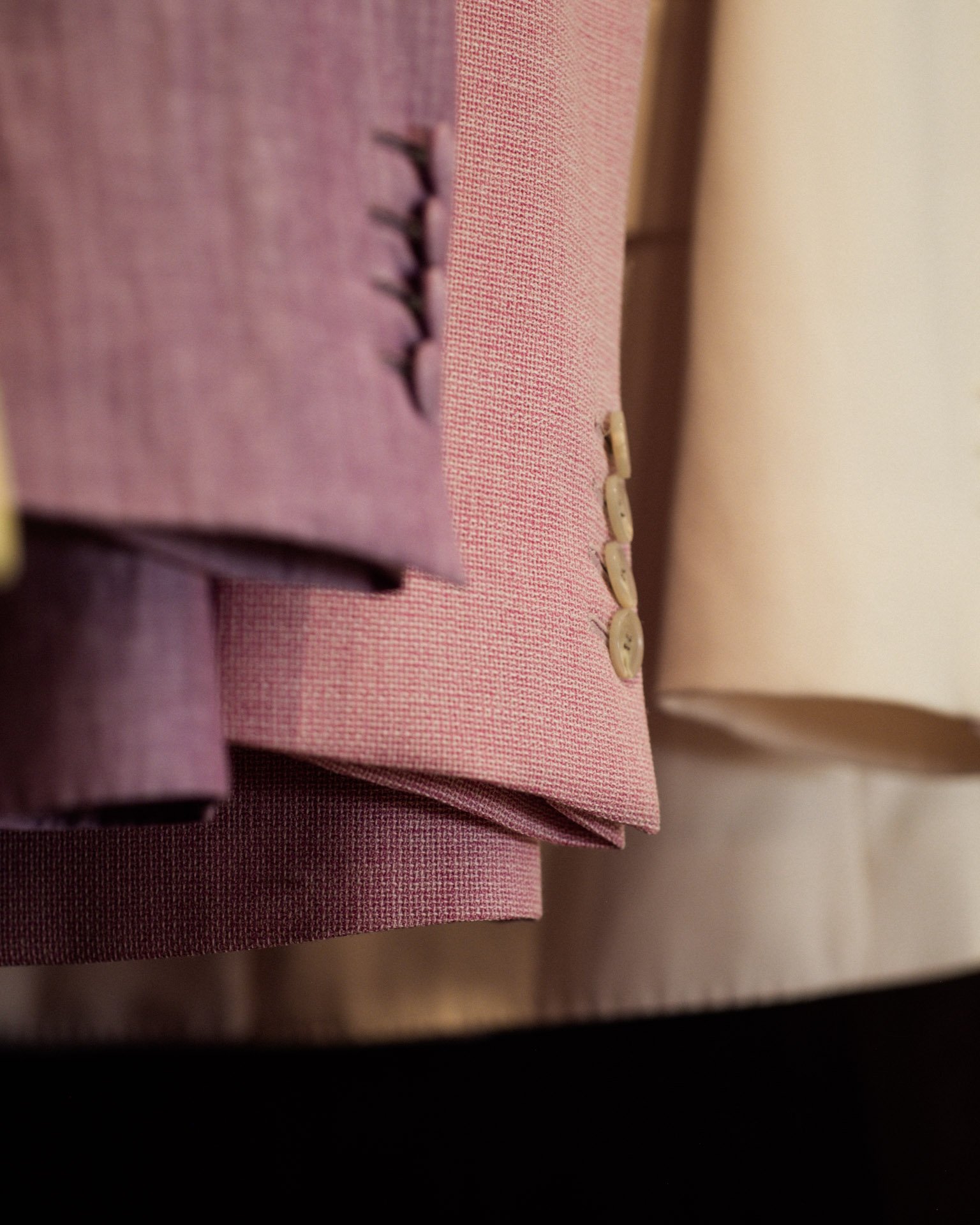Suit jackets  at Knatchbull on Savile Row, London. 
