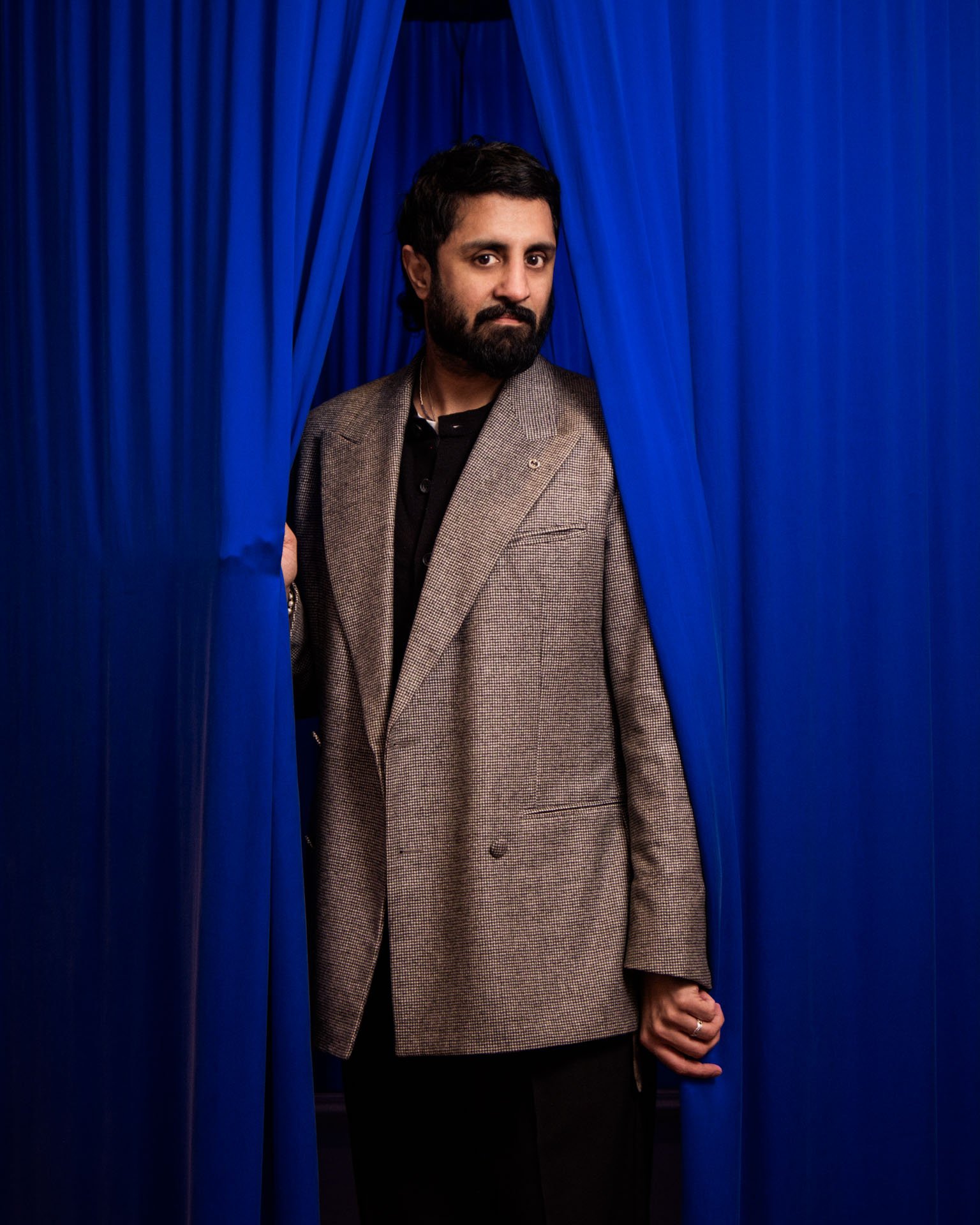 Rav Matharu, founder and creative director of Clothsurgeon, at the brand's showroom on Savile Row, London.