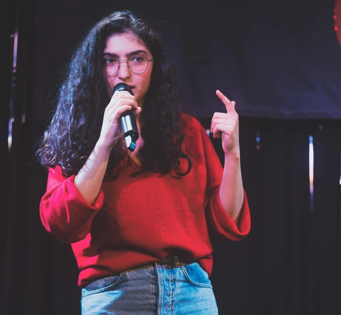 Meet the voices of tomorrow&rsquo;s Open Mic!
See you Tomorrow! 

🎤 Nibal is a syrian Comedian whose humor is as dark as her hair (she has black hair), she talks about her struggles between the two cultures and some trauma dumping&nbsp;sprinkled&nbs