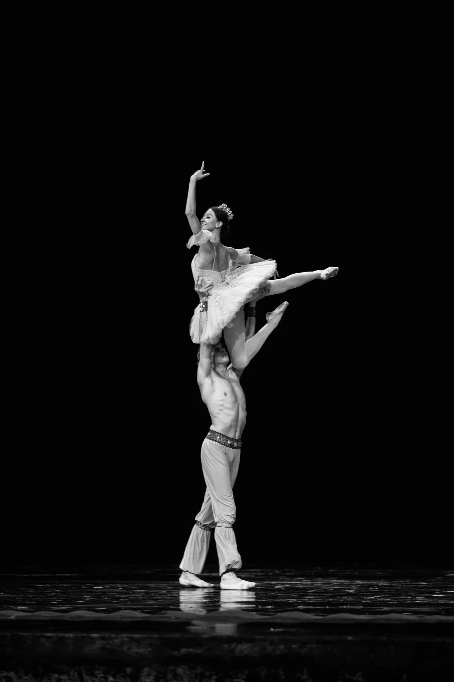 Ballet lift performed during dance show