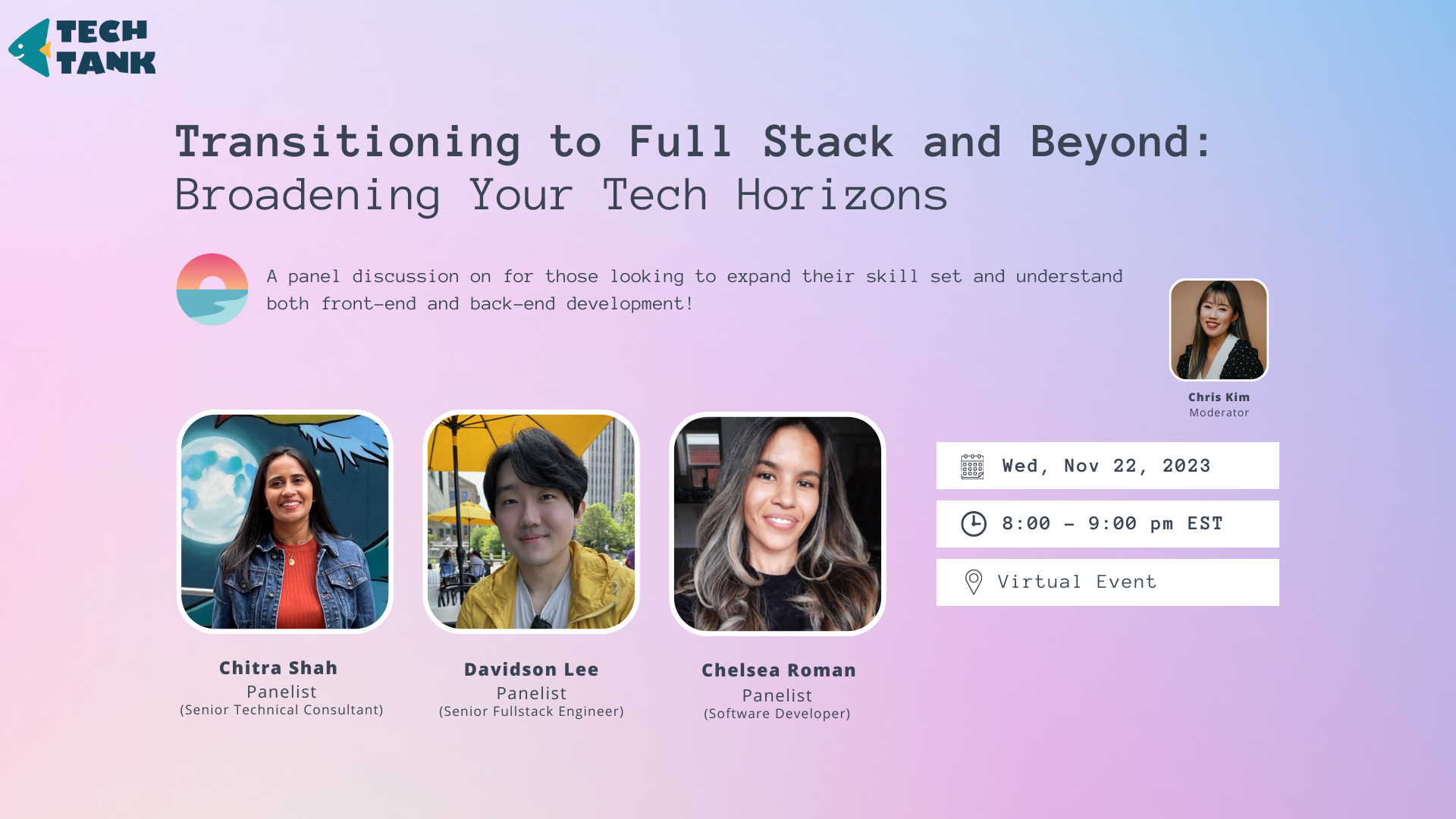 Transitioning to Full Stack and Beyond: Broadening Your Tech Horizons (VIRTUAL)