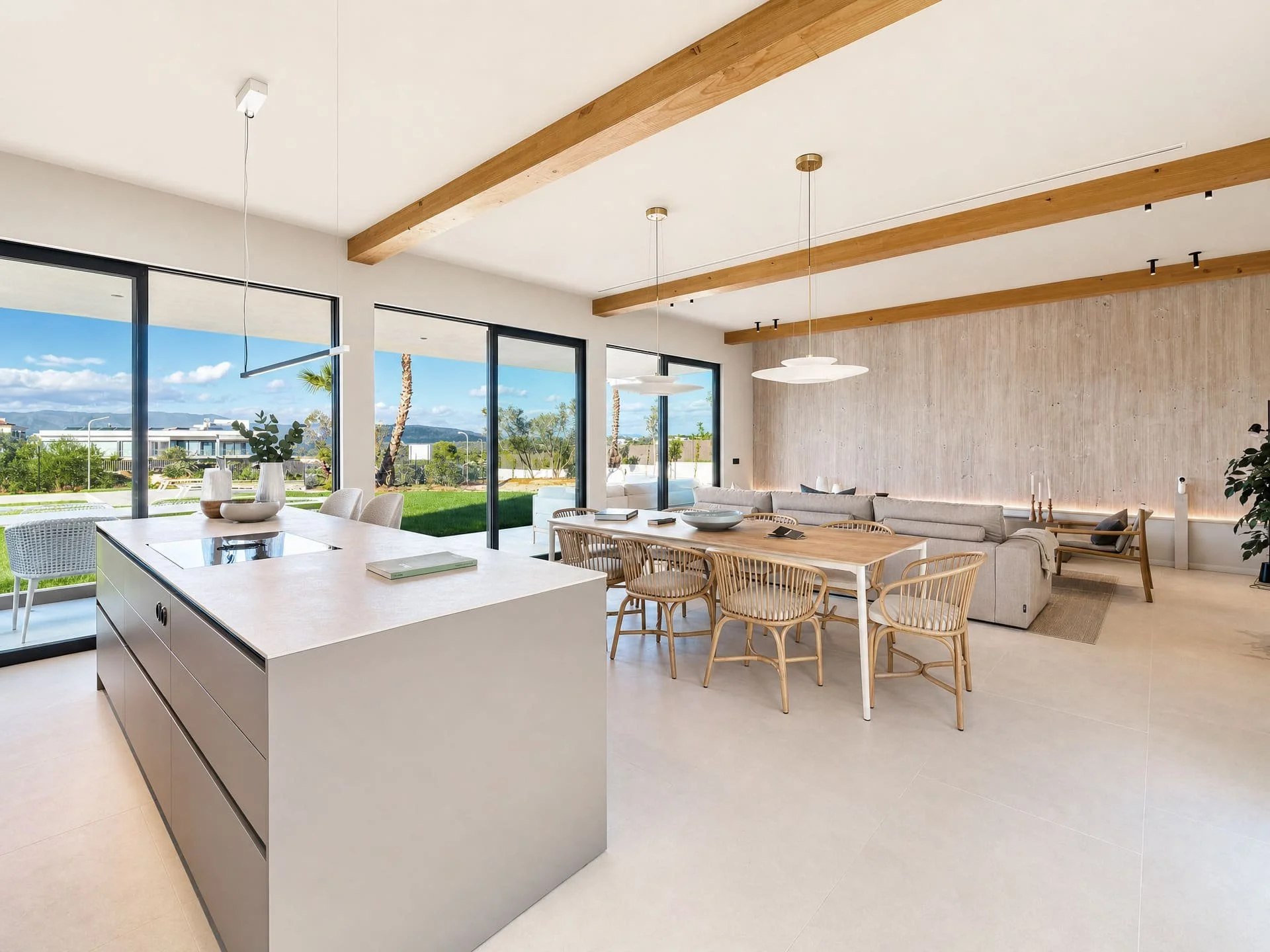 SG116 VILLA INDOOR LIVING AREA AND KITCHEN