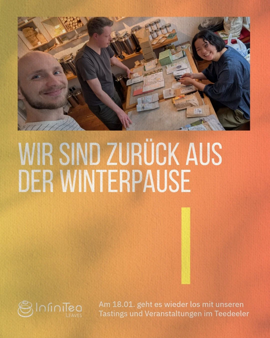 Wir starten ins neue Jahr mit dem Fokus auf Japan! N&auml;chsten Sonntag (18.01.) finden die ersten Veranstaltungen im @teedeeler wieder statt.
🍵 12:00 Uhr - Matcha erleben (1 Platz frei)
☀️ 14:30 Uhr - CommuniTea

Am 01.02. begleitet @chihiro_tea.m
