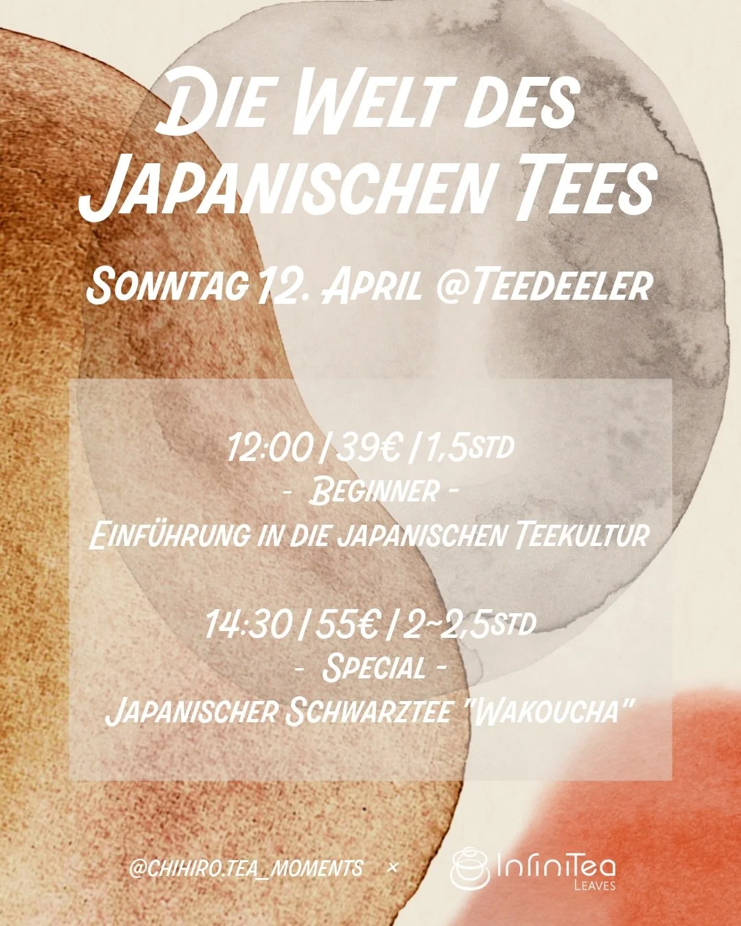 Die Welt des japanischen Tees 🇯🇵
Japanische Teekultur &amp; Wakocha entdecken 🌸
📅 Sonntag, 12. April @teedeeler 

Entdeckt die Vielfalt japanischer Tees 🍵
&ndash; von gr&uuml;nem Tee bis hin zu besonderen japanischen Schwarztees, dem Wakocha 🥰
