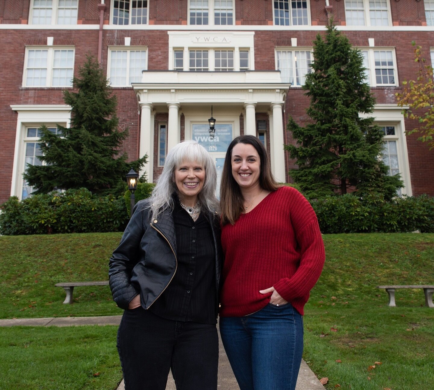 A heartfelt thank you to @cascadiadaily for capturing this special moment and writing an article featuring YWCA Bellingham! 🌟 Featured here are Theresa Hohman, our dedicated Housing Director, and Alle Schene, our newly appointed CEO, standing proudl