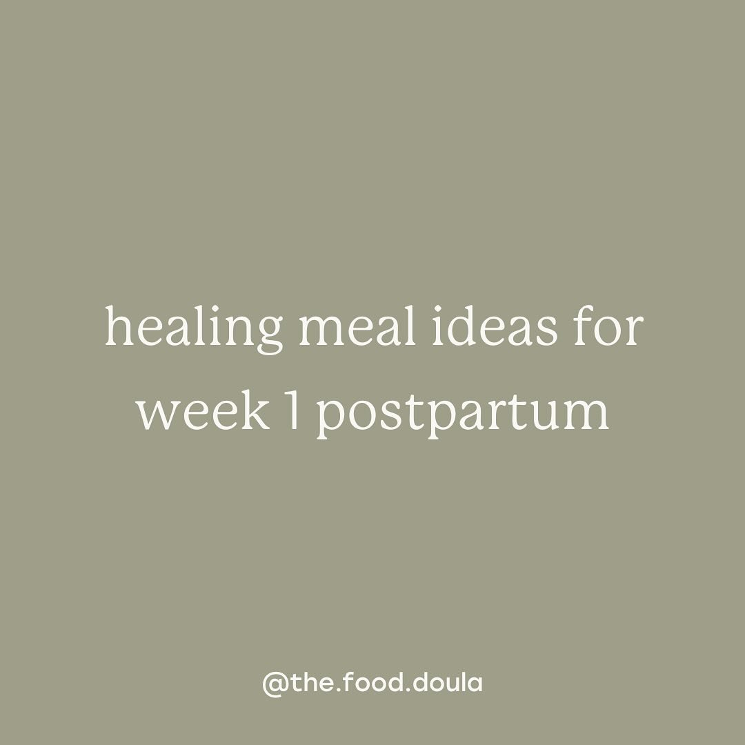 Having some of these meals prepped and ready to go before you welcome your baby is a great way to: 

🥘 support the healing of your tissues after birth 
🥤 replace lost fluids and stay hydrated for breastfeeding and the postpartum hormone shift 
☀️ r