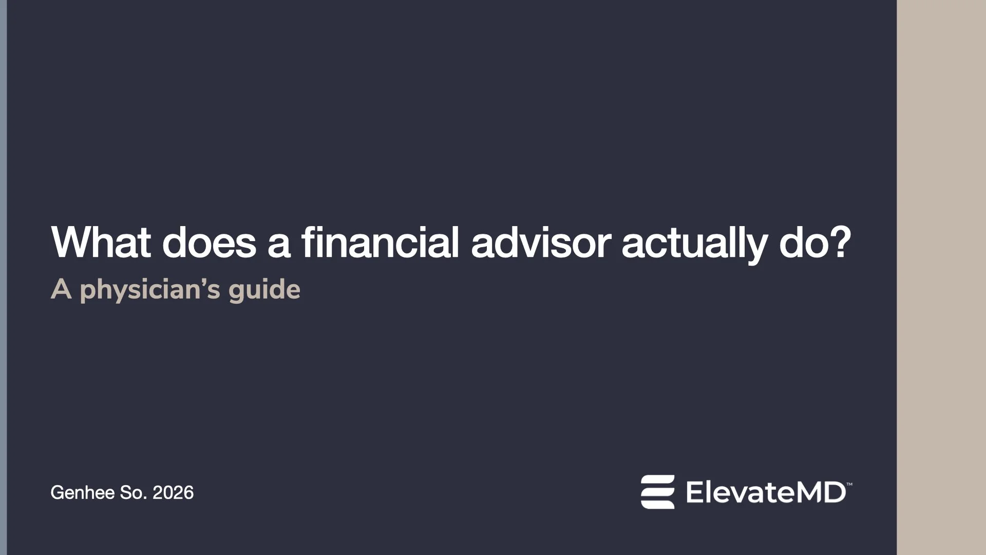 Financial Advisors: What do they do?