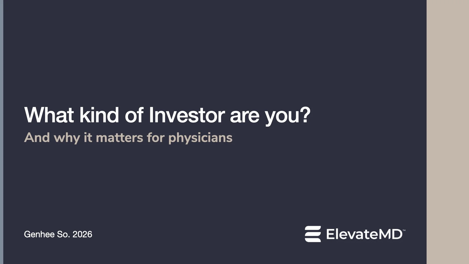 What type of investor are you?