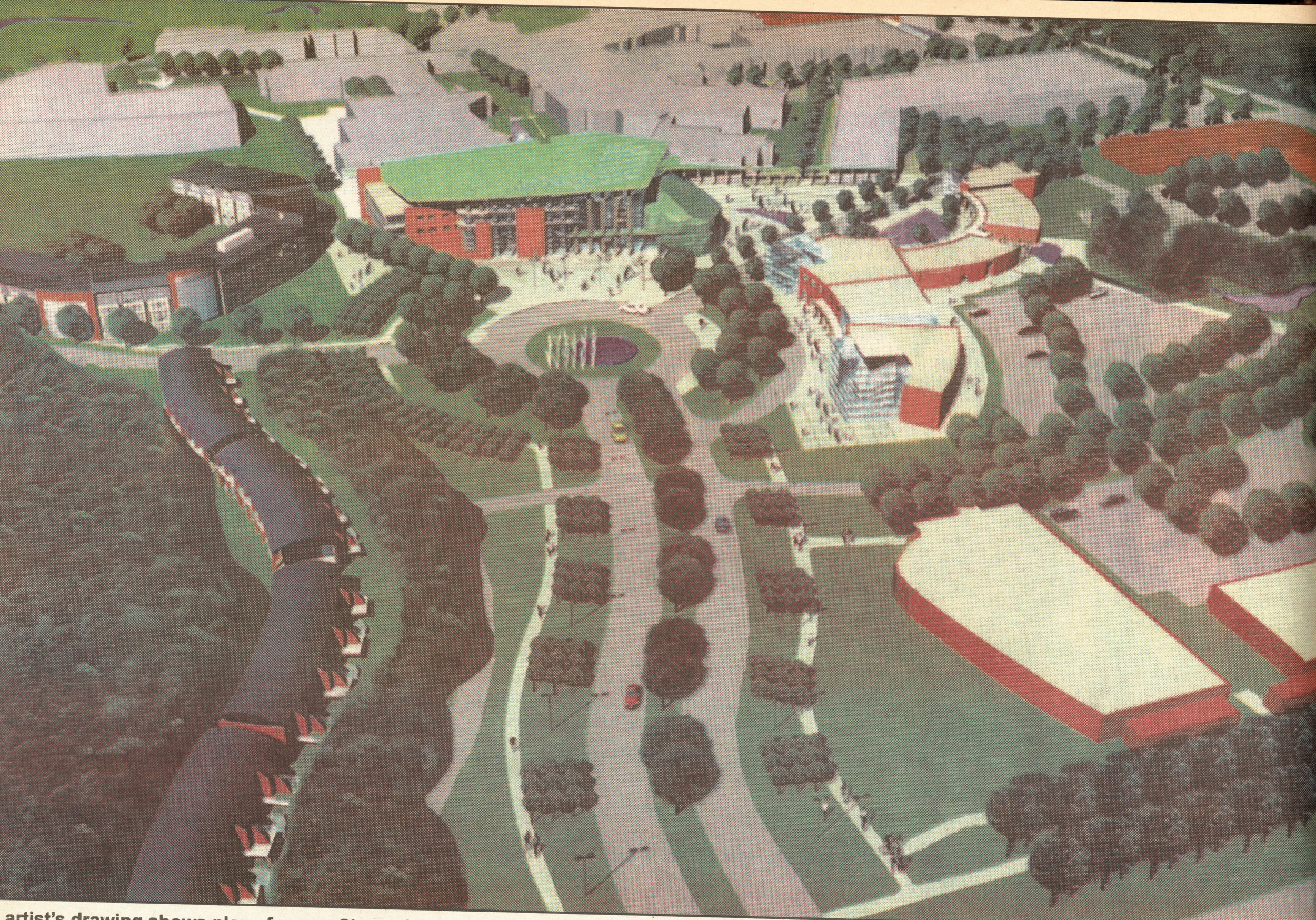 Original and only photo from the archives where the original plans for the Trafalgar campus can be seen and main inspiration for the SCAET campus installation