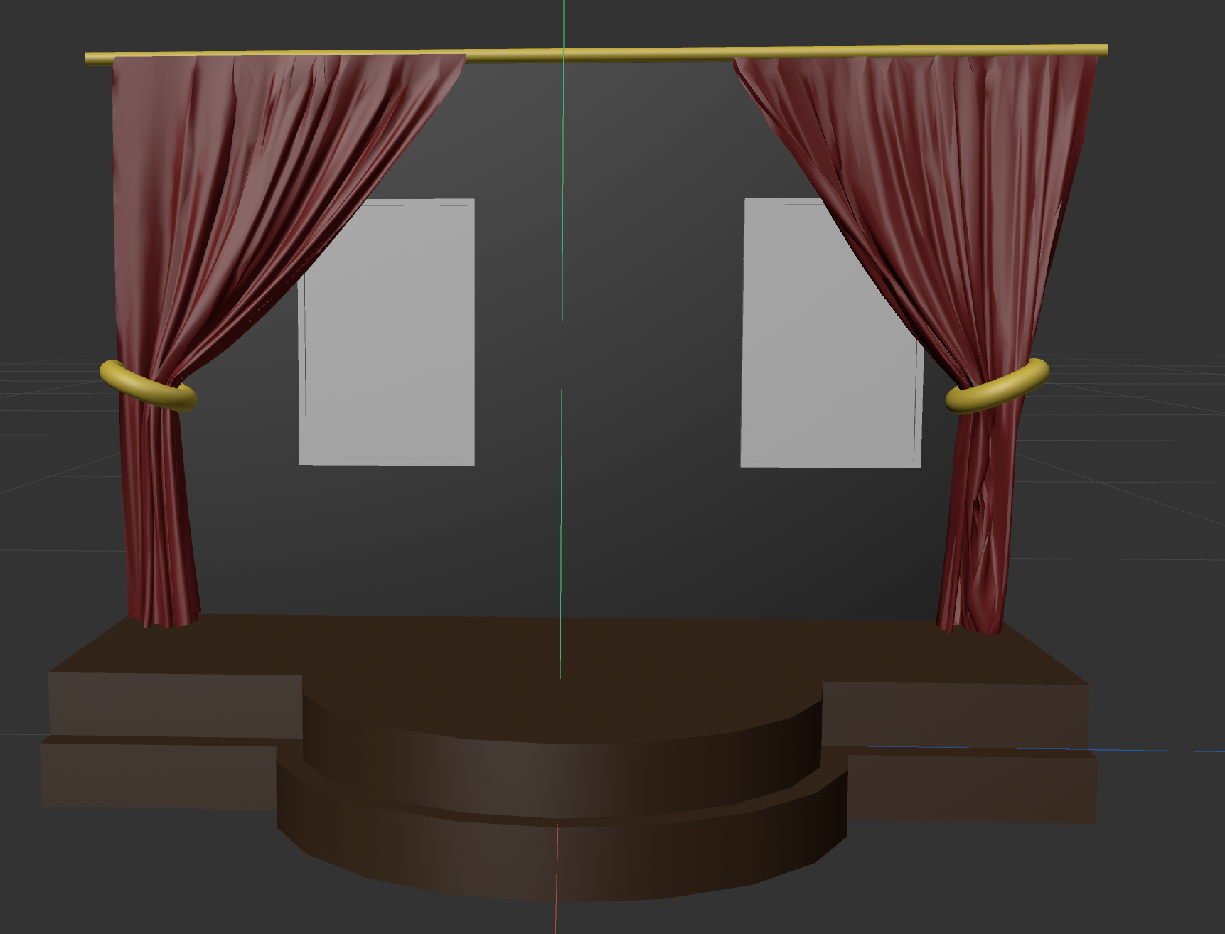 Layout adjustments for the images that would be 'mounted' on the back wall