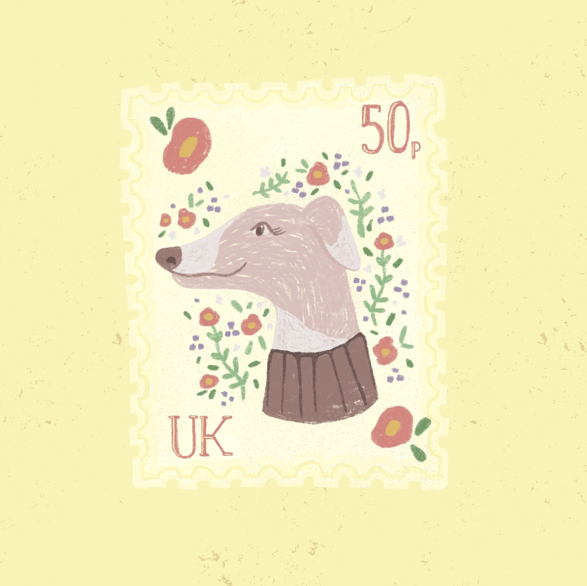 Whippet Postcard