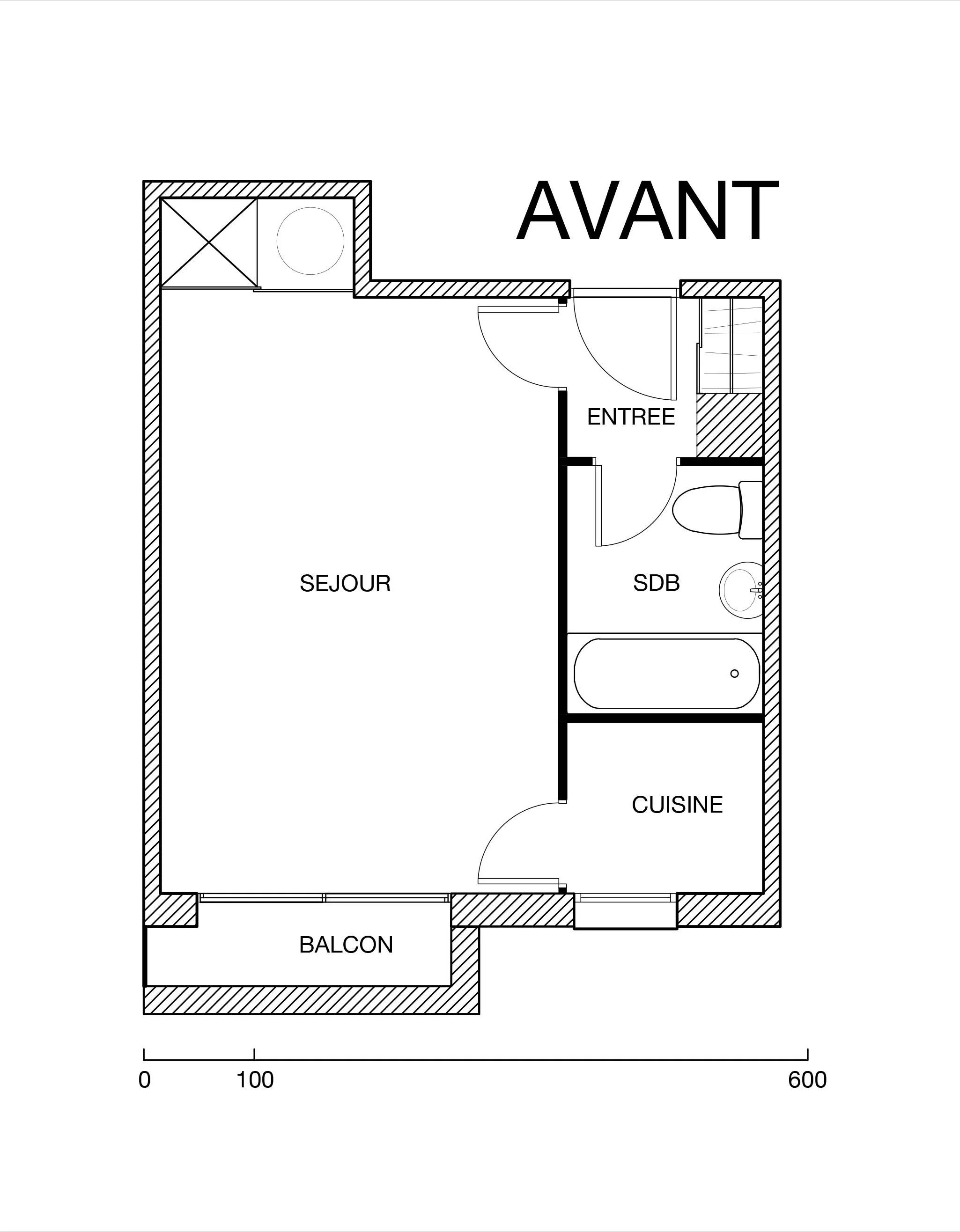 restructuration résidentiel plan avant