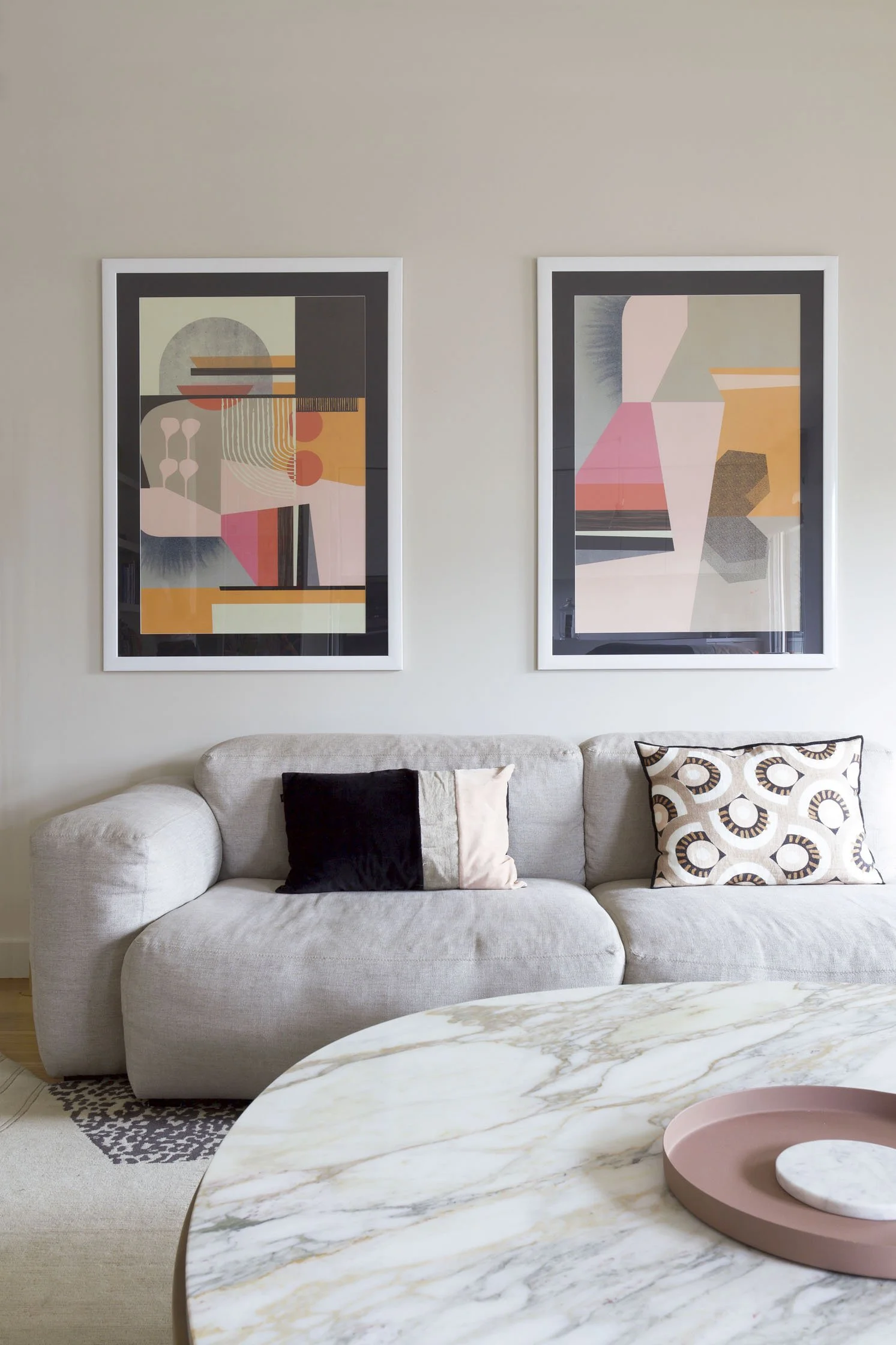 décoration séjour lithographies 