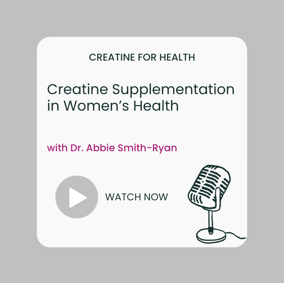 Creatine Supplementation in Women's Health