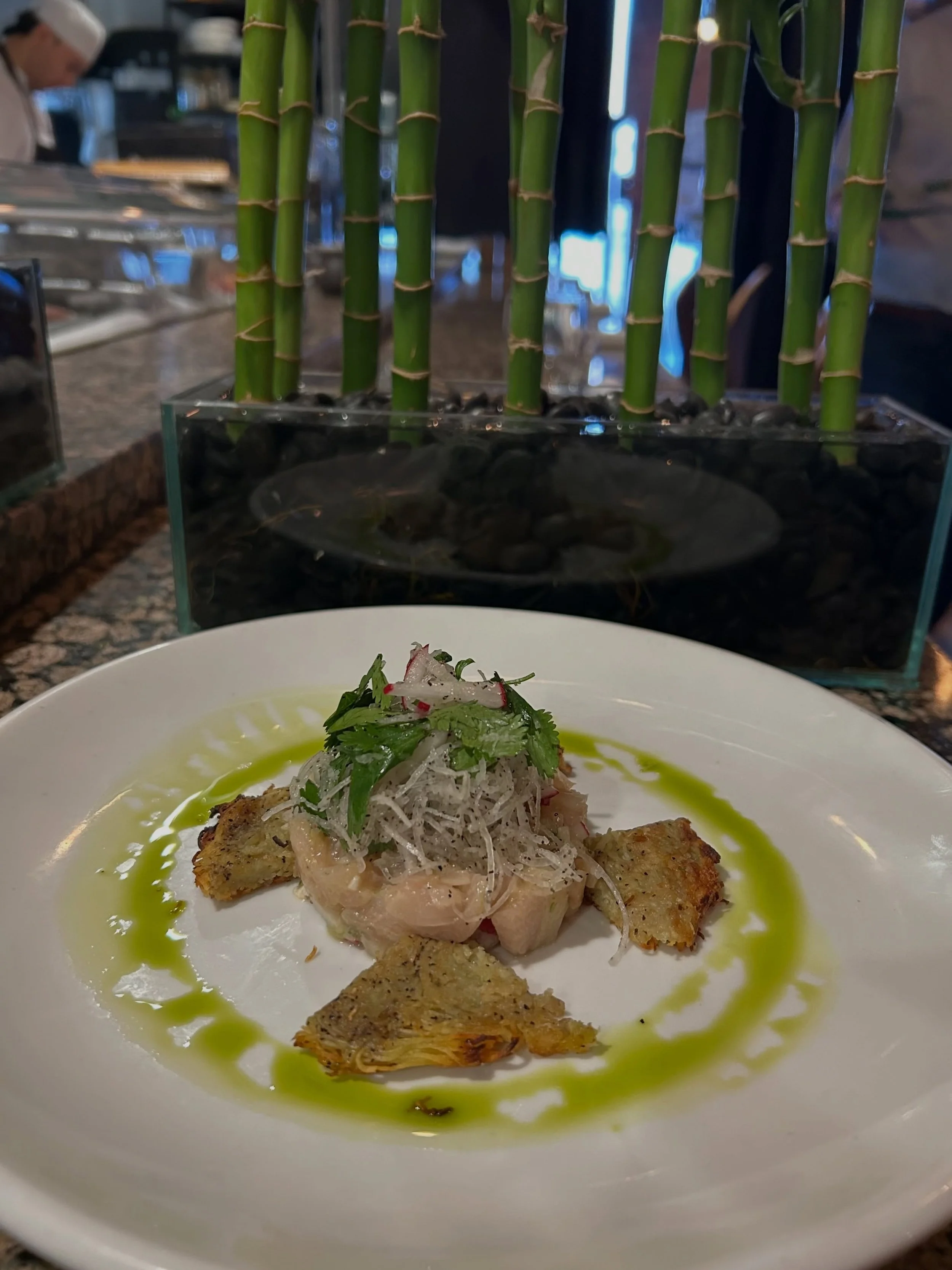If you haven&rsquo;t made it in for these features yet, this weekend is the time to change that.

To start, smoked hamachi tartare with miso cherry sauce, daikon salad, and a Japanese sweet potato cake.

Then the spring ringo roll packed with apple, 