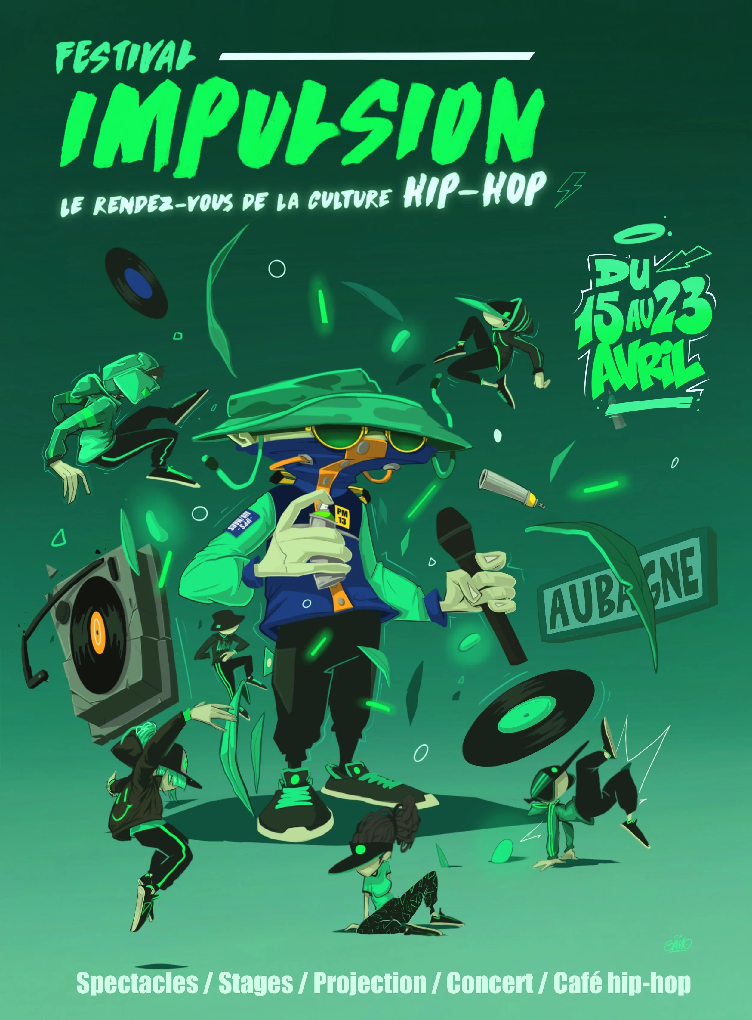 Digital artwork created for the poster of IMPULSION festival 2023